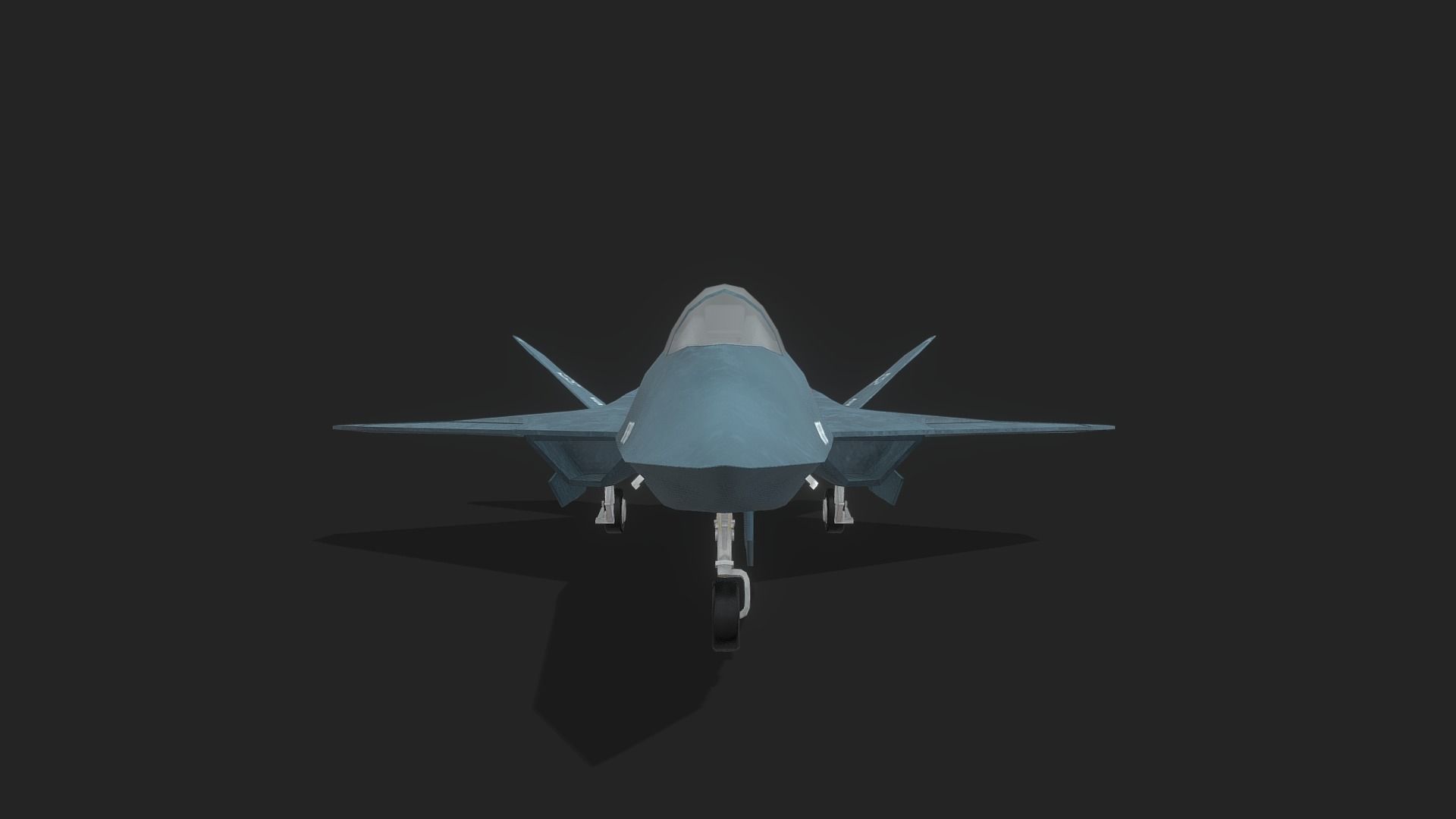 YF-23 fighter jet Low-poly 3D model_4
