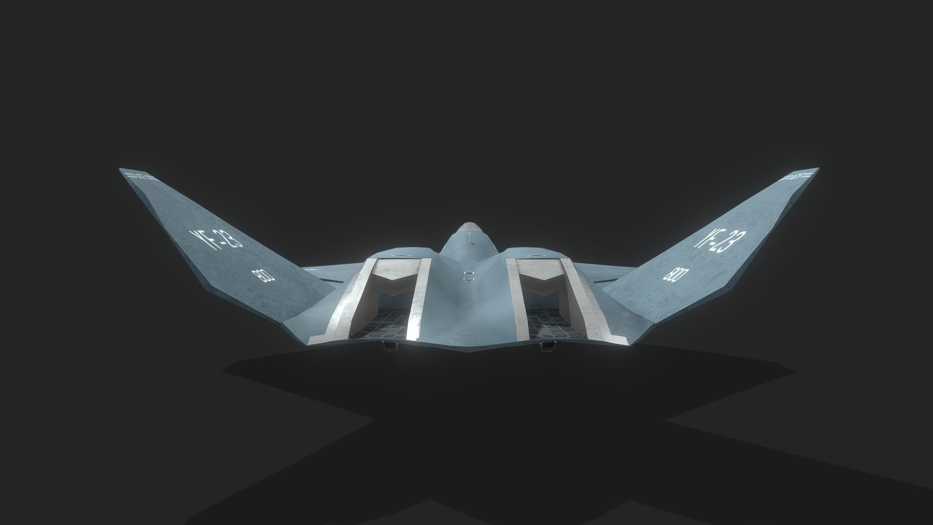 YF-23 fighter jet Low-poly 3D model_5