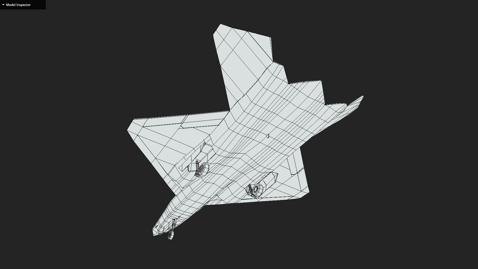 YF-23 fighter jet Low-poly 3D model_9