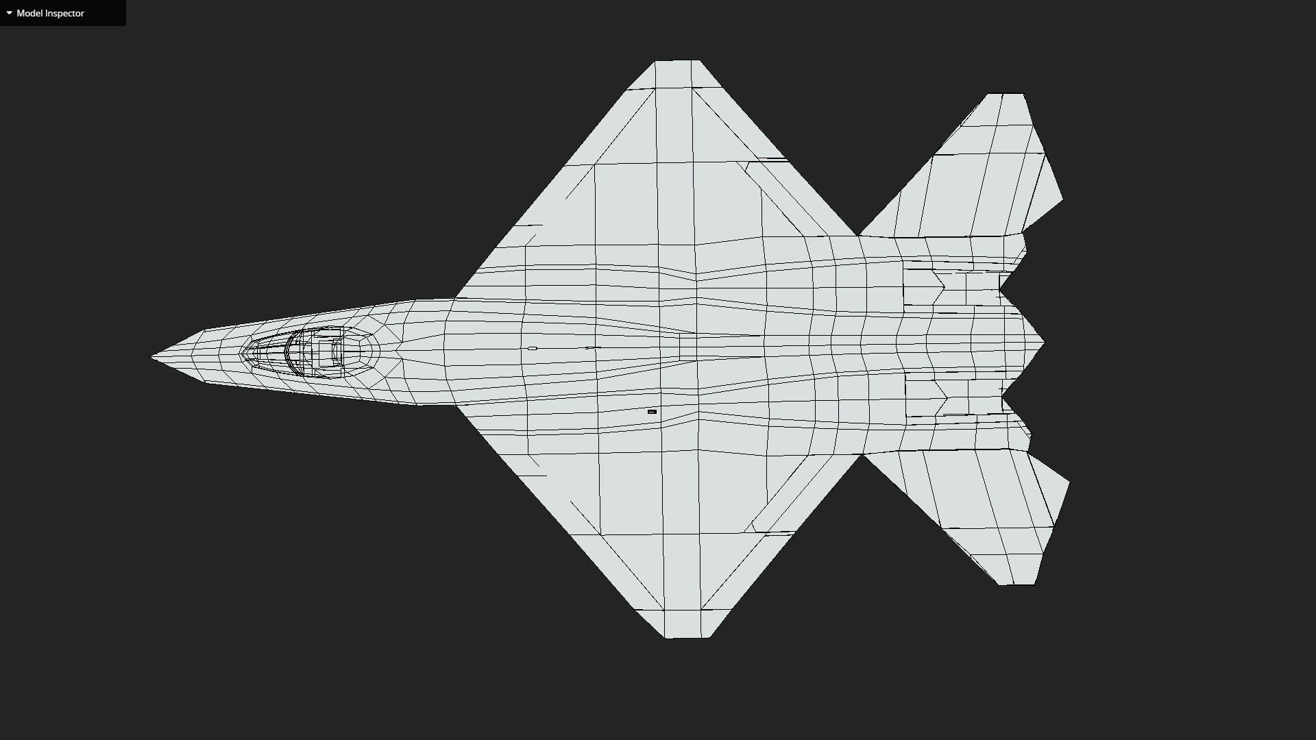 YF-23 fighter jet Low-poly 3D model_8