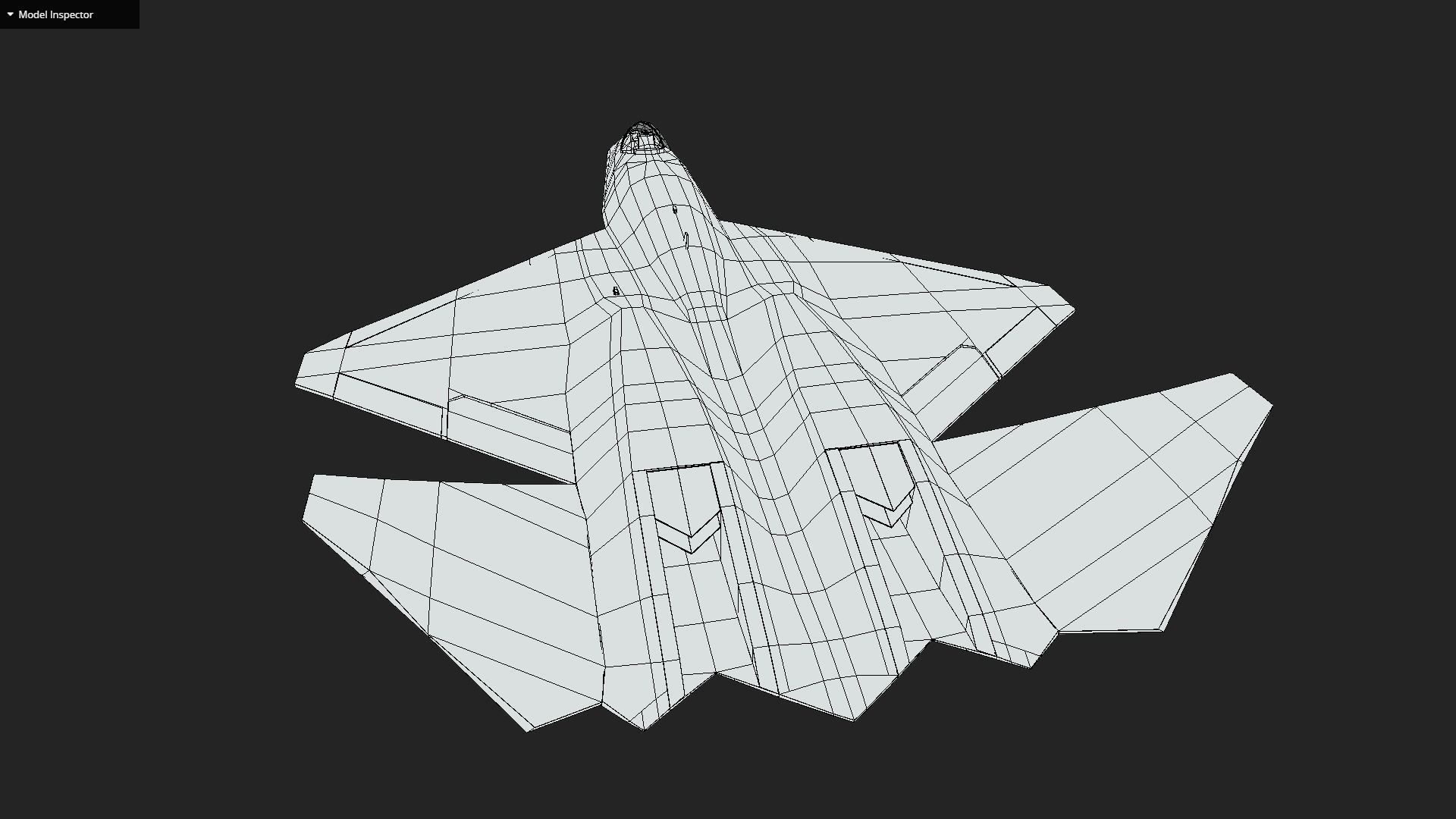 YF-23 fighter jet Low-poly 3D model_1