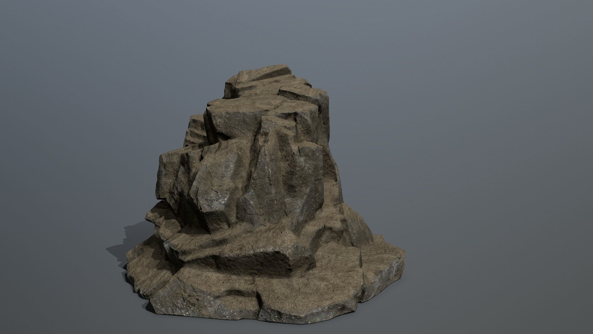 Mountain rock Low-poly 3D model_3