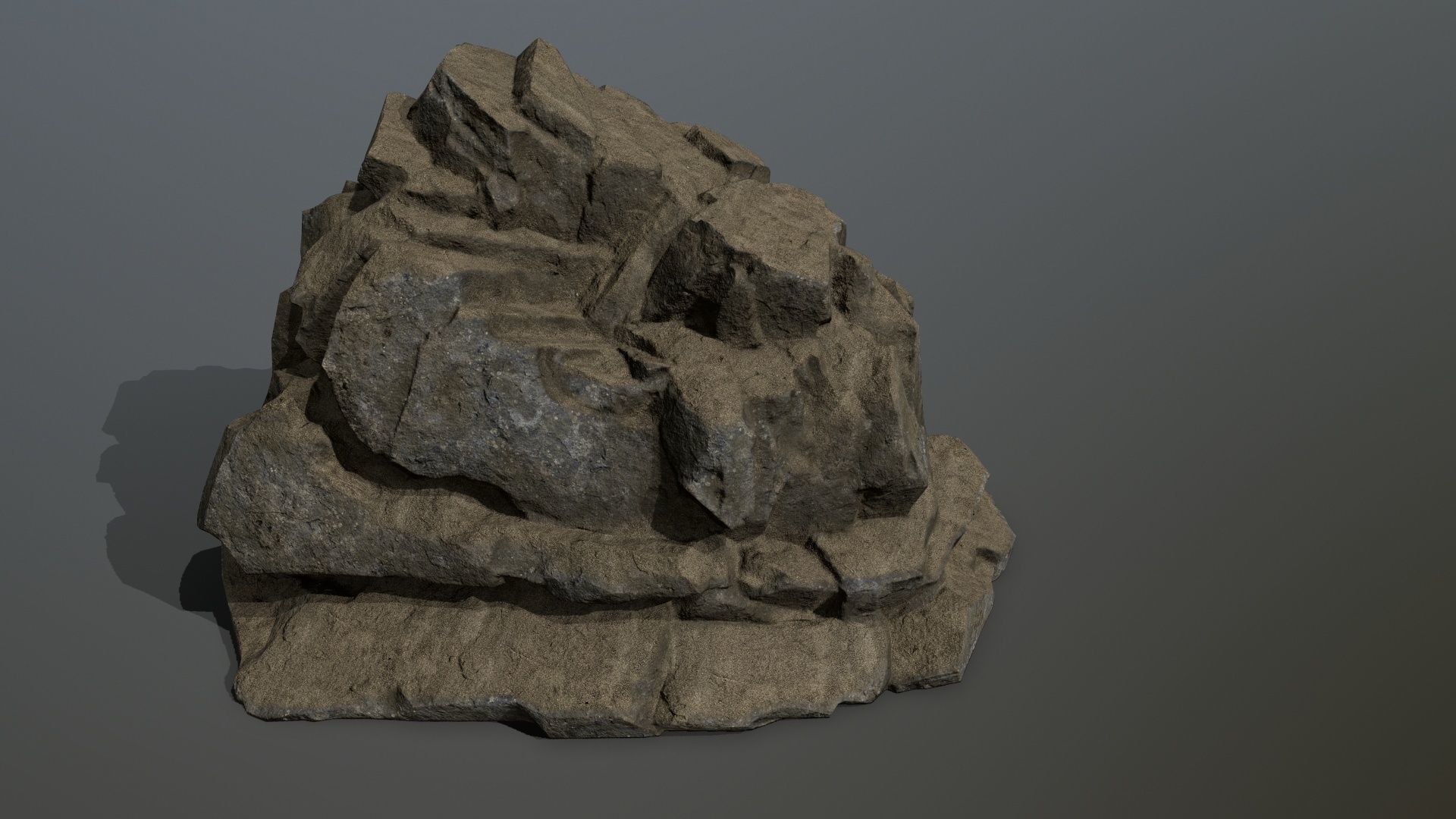 Mountain rock Low-poly 3D model_11