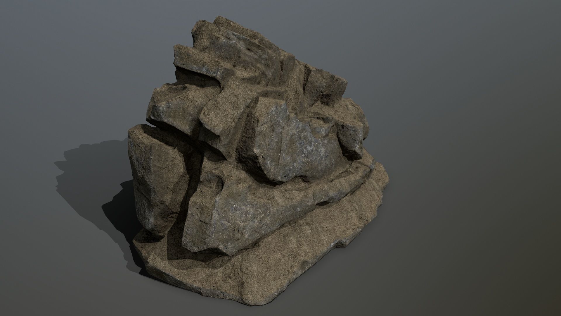 Mountain rock Low-poly 3D model_12