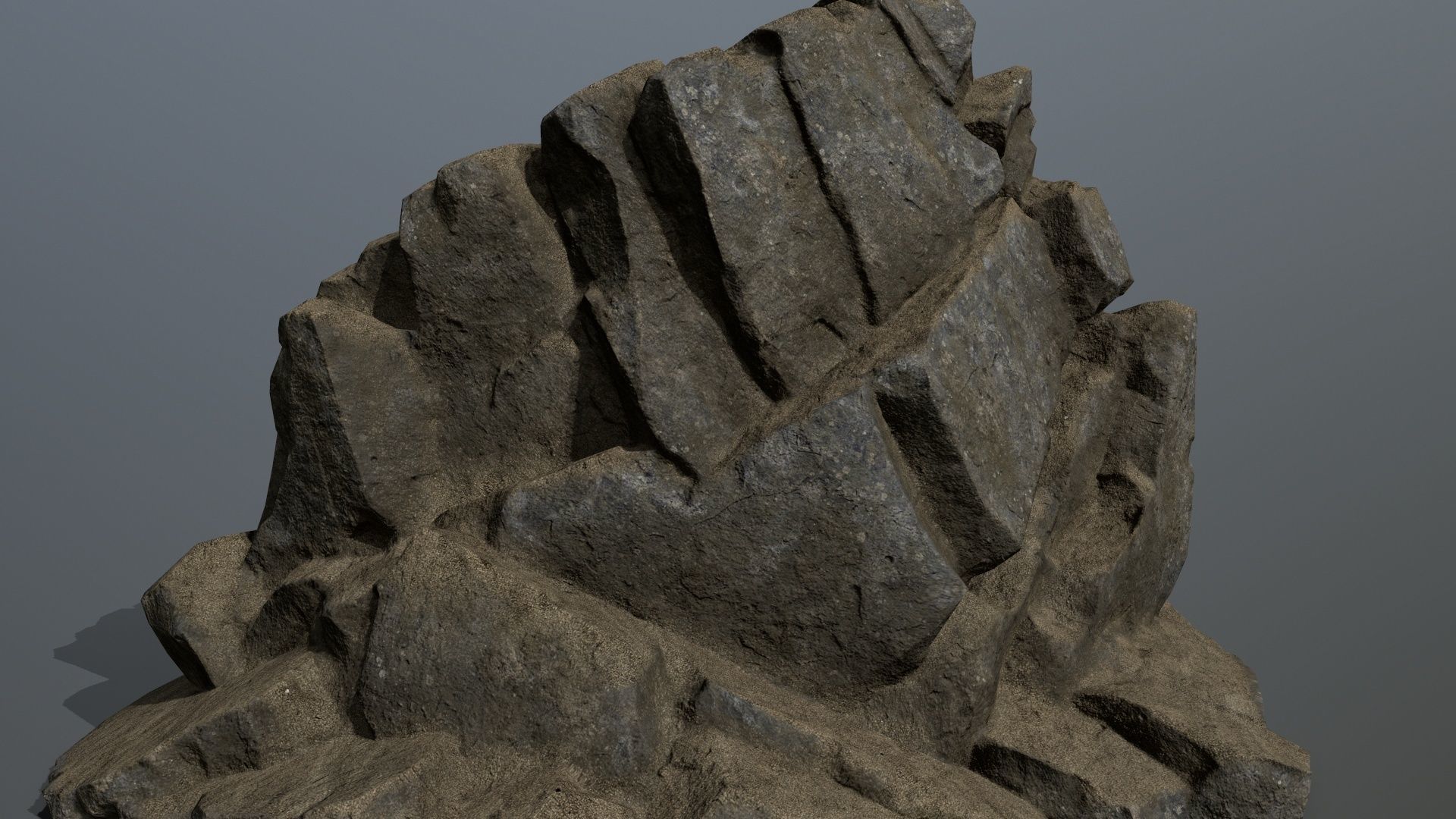 Mountain rock Low-poly 3D model_14
