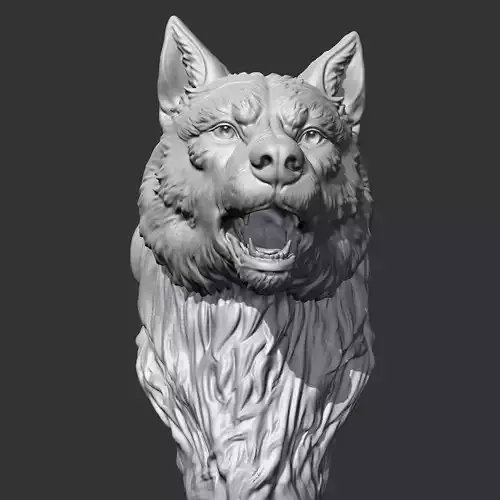 Wolf Head AM02 3D print model