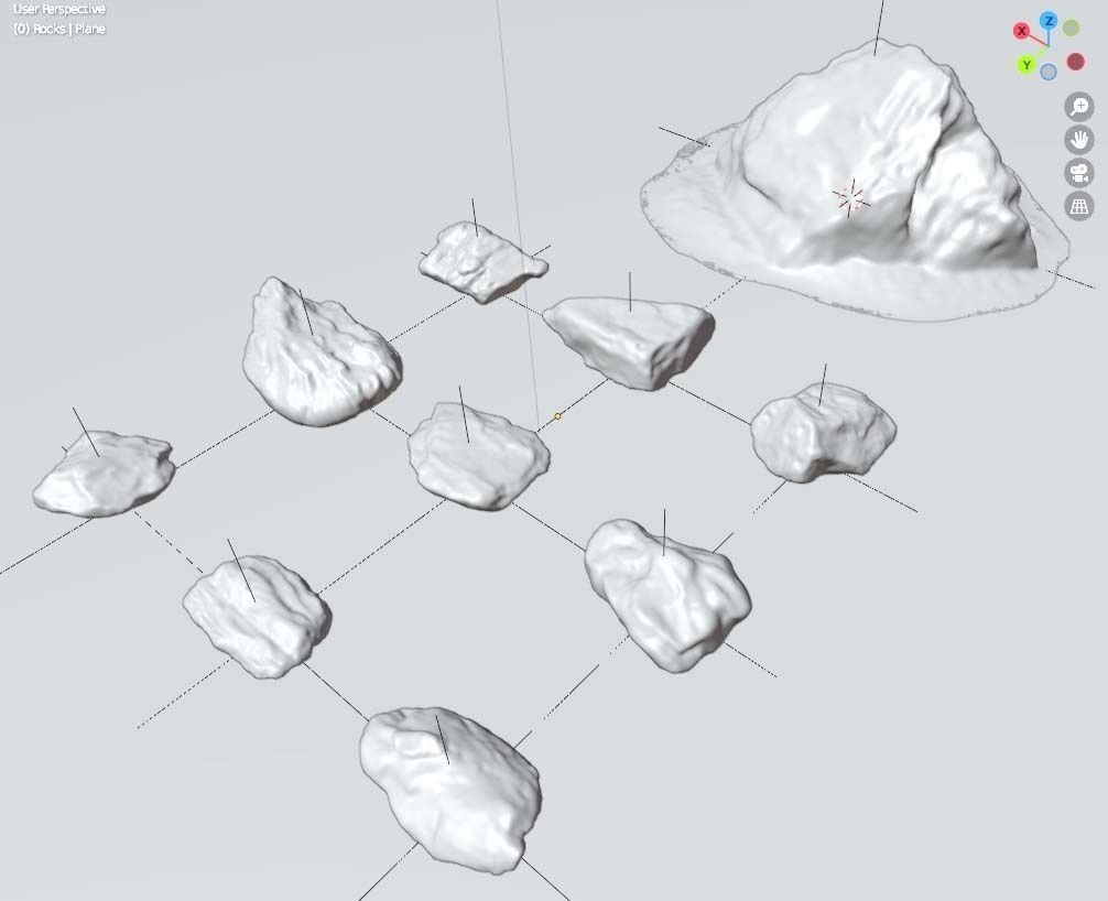 Rocks - 10 game-ready beach rocks - photo-scanned stones 2K PBR Low-poly 3D model_12