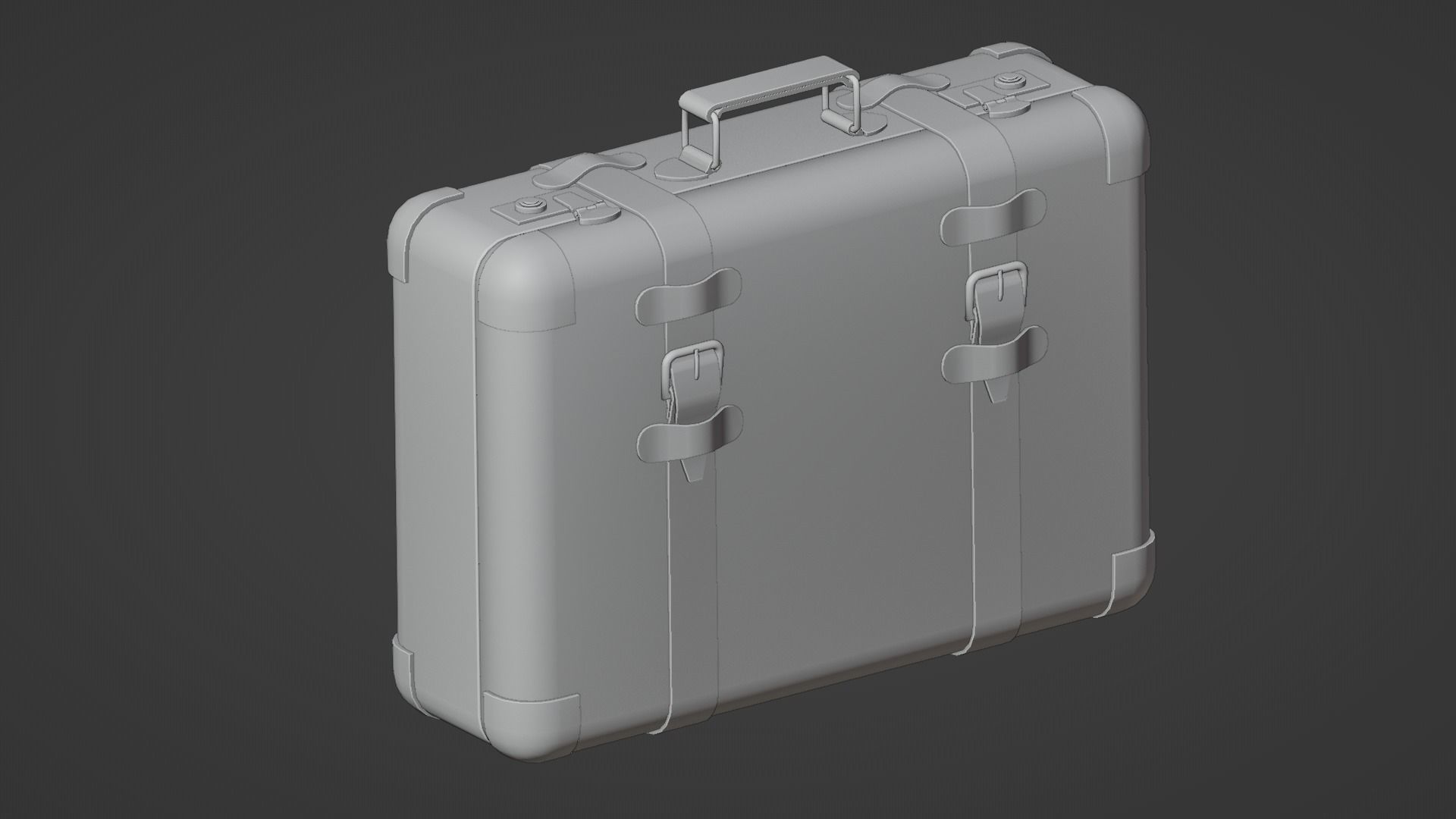 Vintage Leather Suitcase - Low-poly Game-ready 3D Model Low-poly 3D model_18