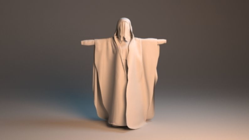 abaya star wars cloak 3D model_5