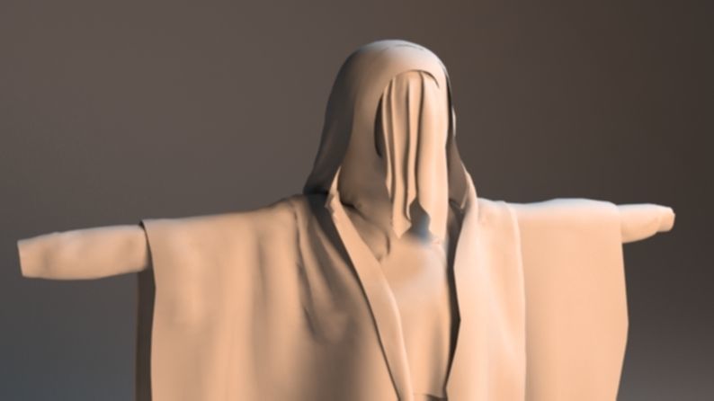 abaya star wars cloak 3D model_3