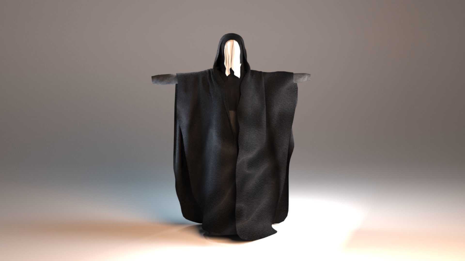 abaya star wars cloak 3D model_4