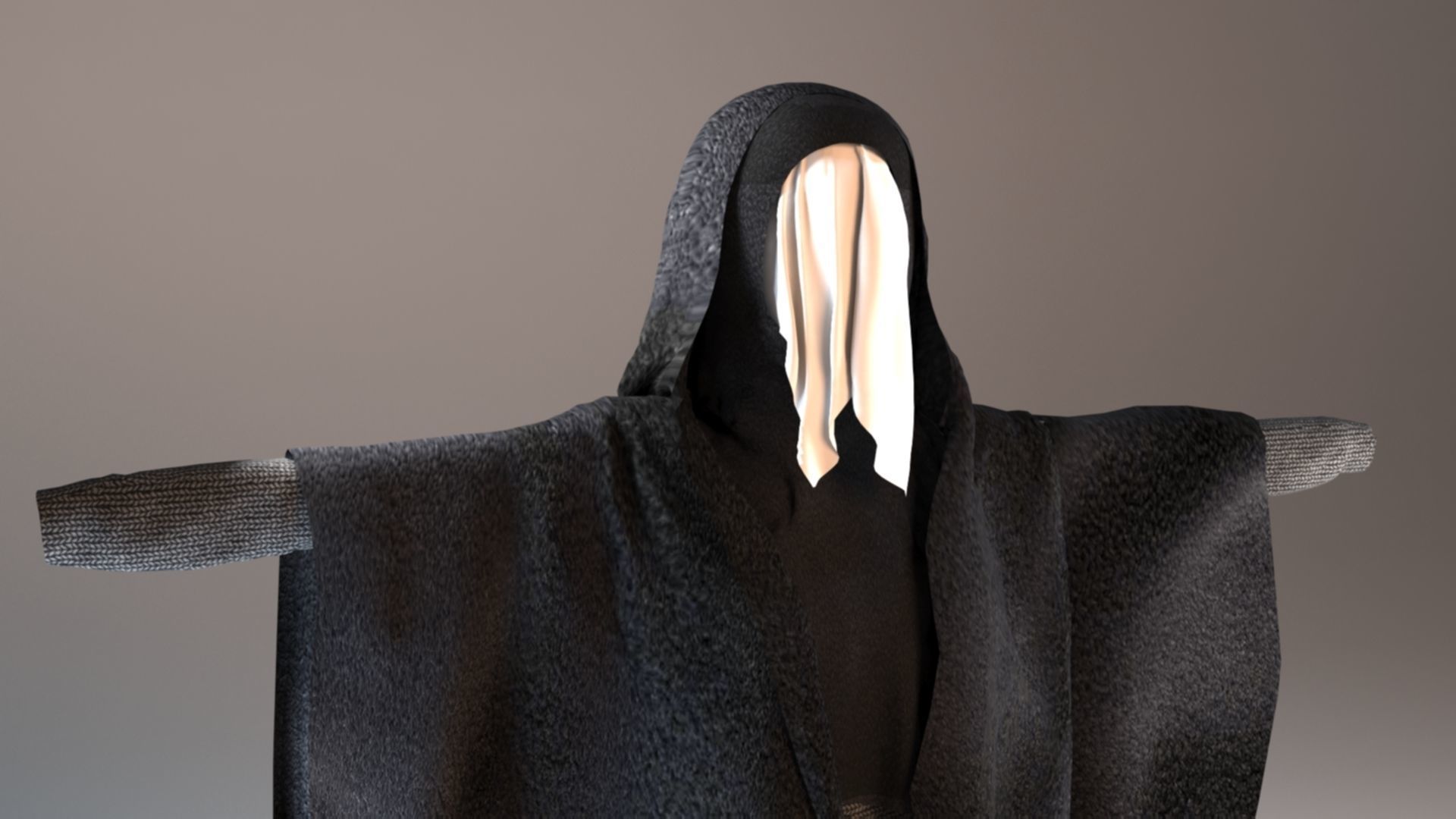 abaya star wars cloak 3D model_2