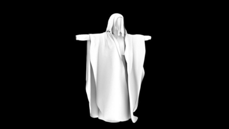 abaya star wars cloak 3D model_12