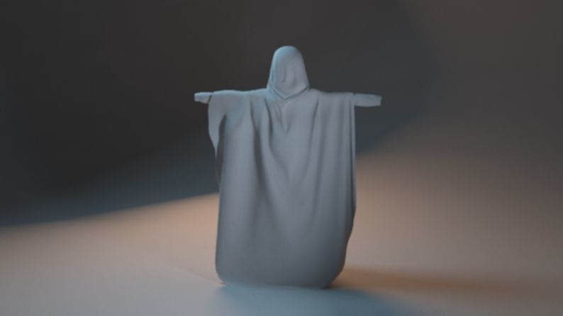 abaya star wars cloak 3D model_9