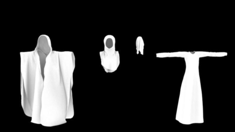 abaya star wars cloak 3D model_14