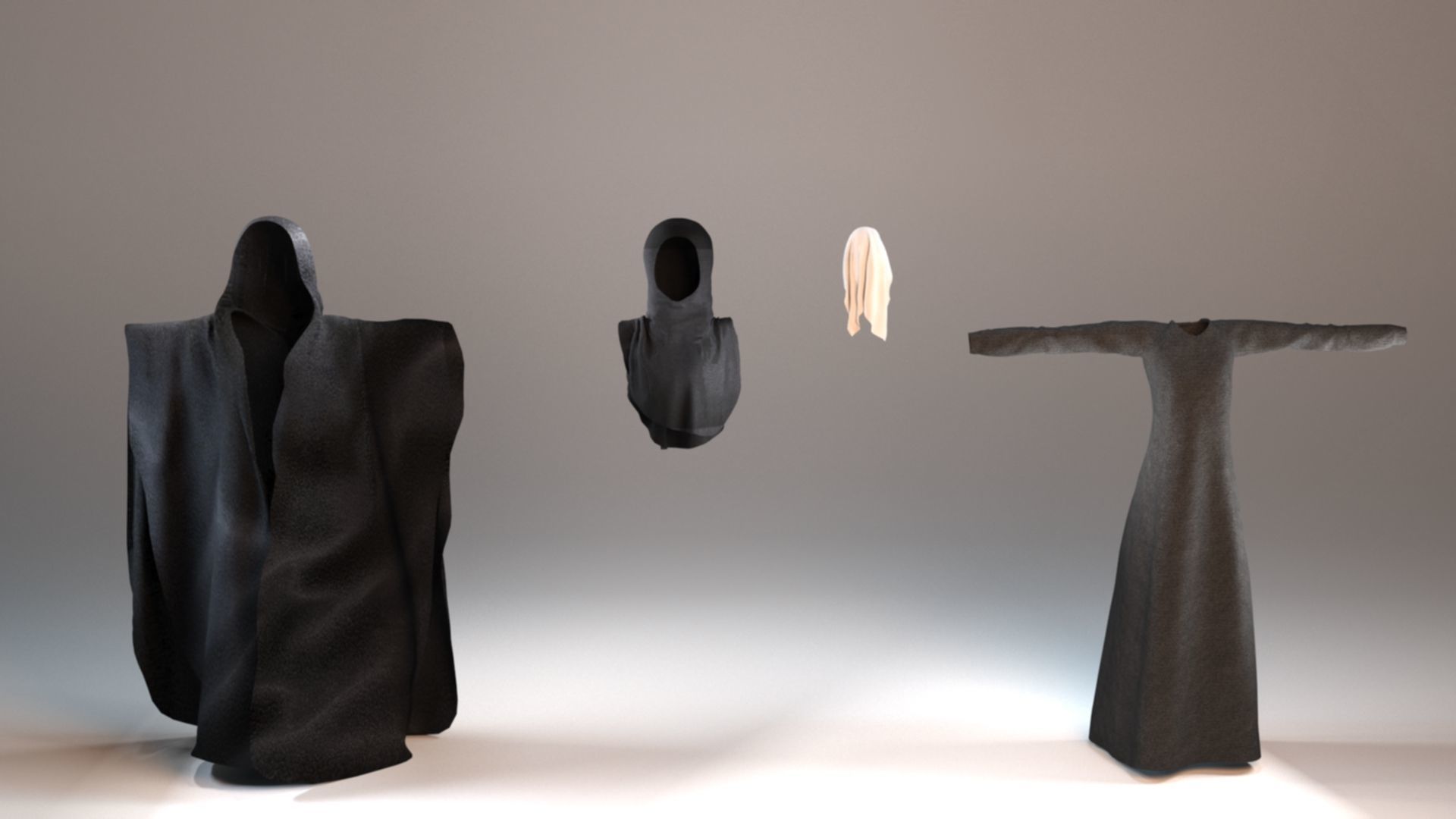 abaya star wars cloak 3D model_6