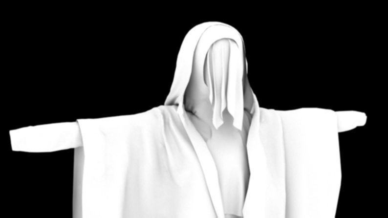 abaya star wars cloak 3D model_11