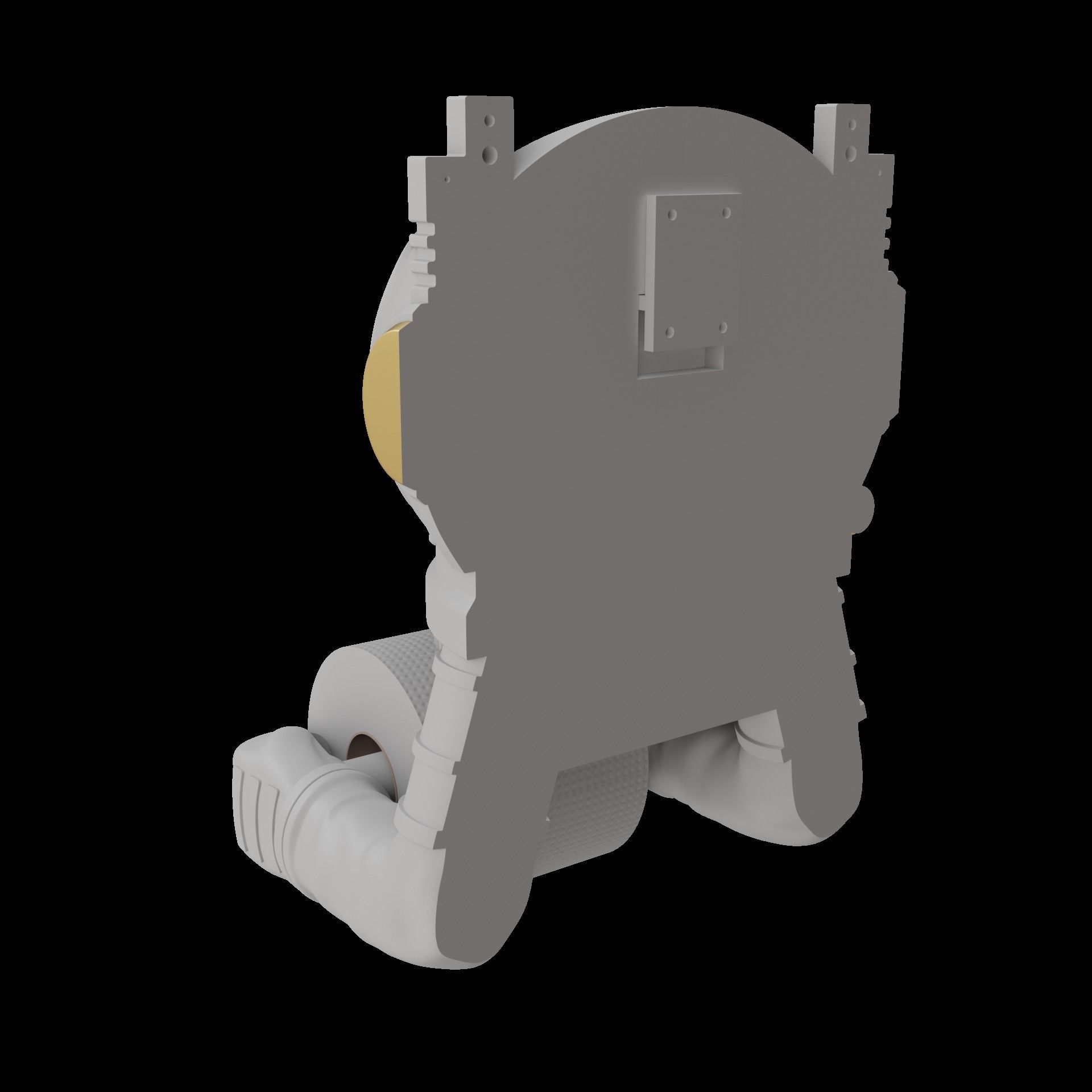 Astronaut Paper Holder Toilet 3D print model_14