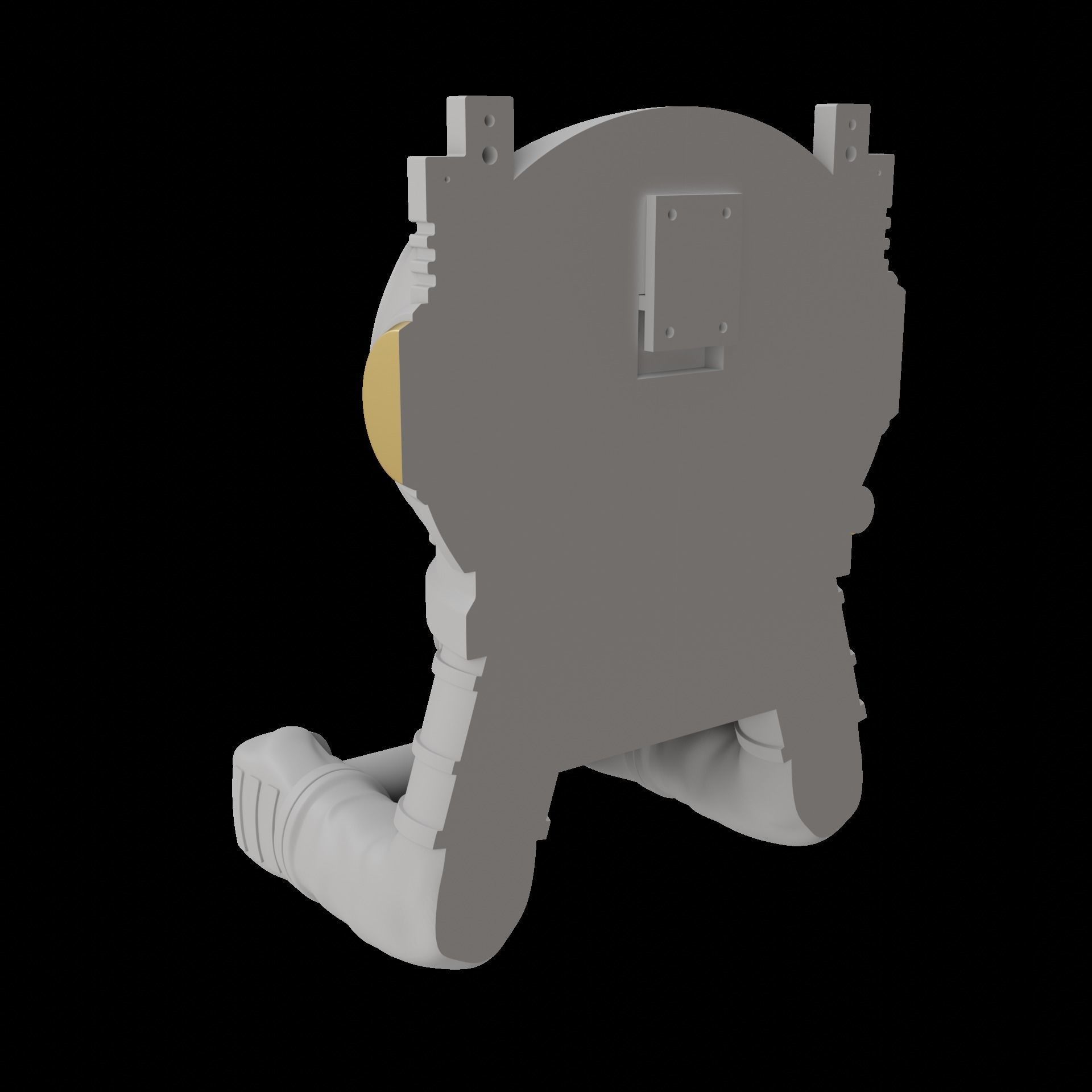 Astronaut Paper Holder Toilet 3D print model_4