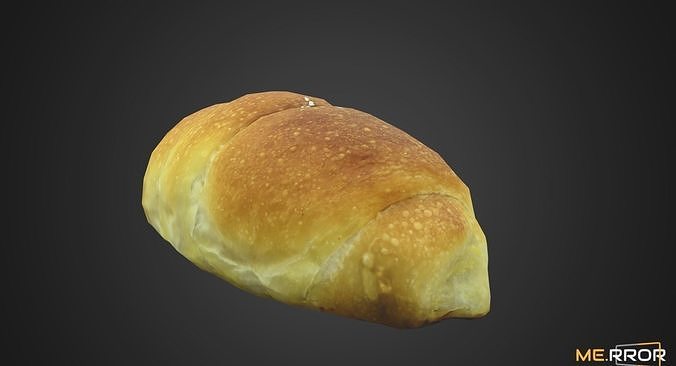Game Ready Salted Butter Roll Bread Low-poly 3D model 3