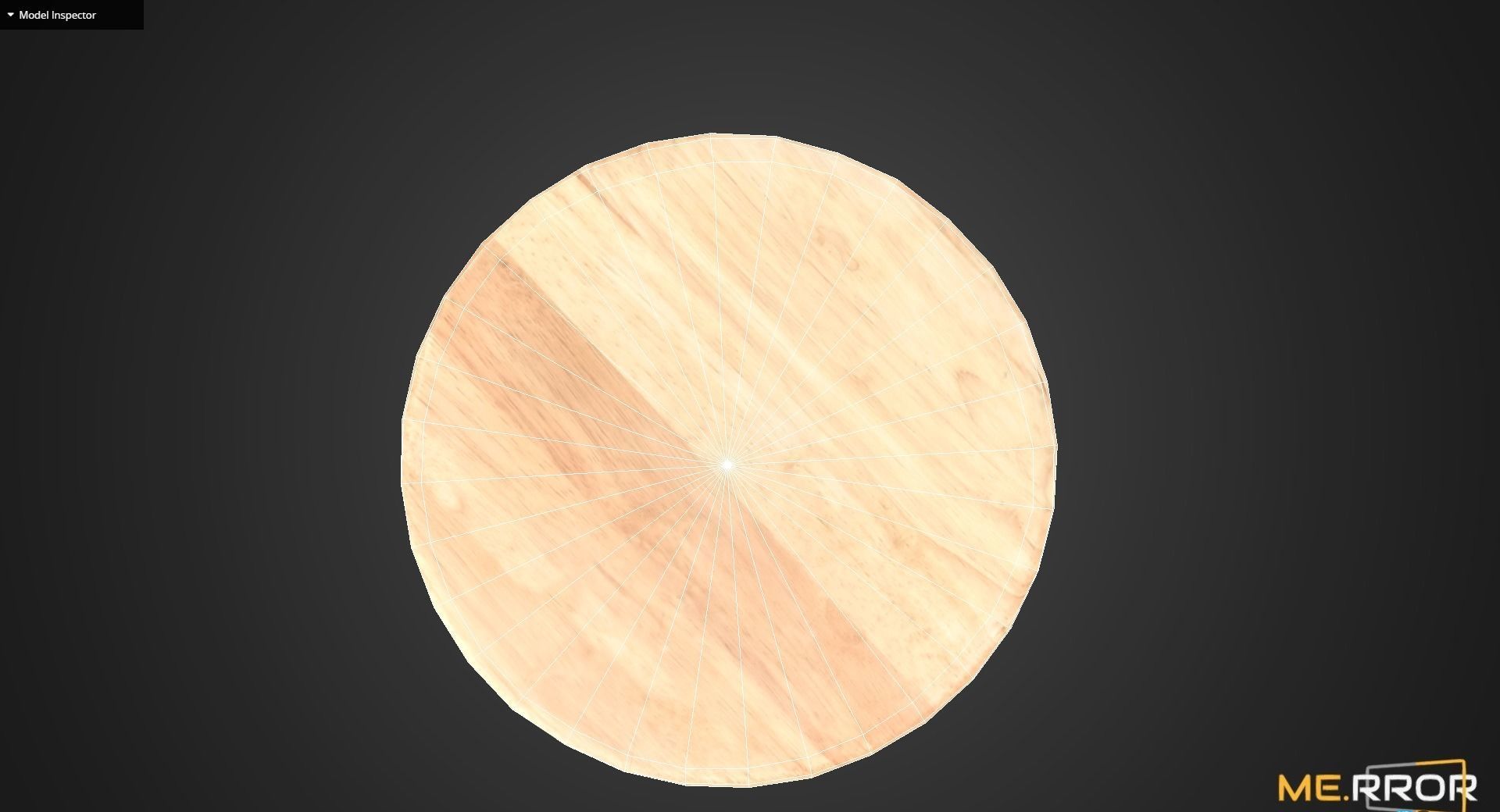 Game Ready High Wood Stool Low-poly 3D model_9