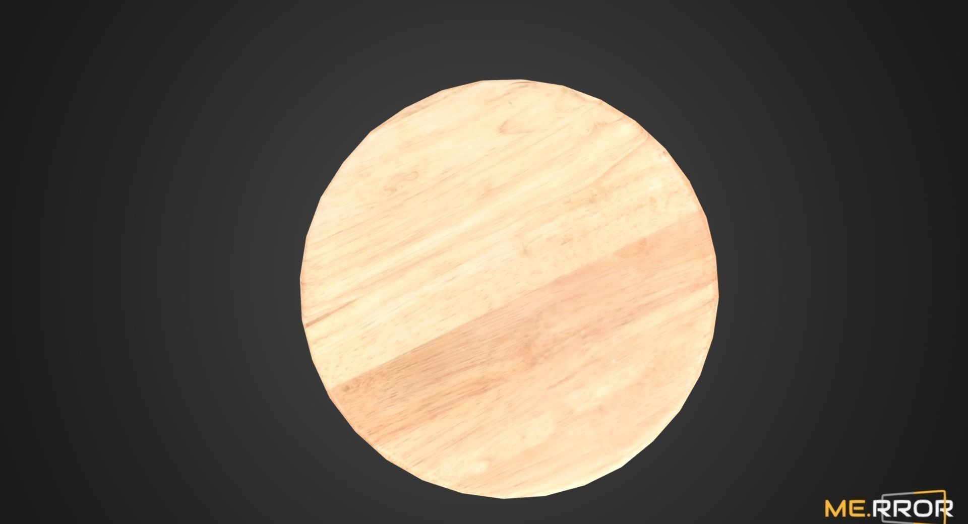 Game Ready High Wood Stool Low-poly 3D model_4