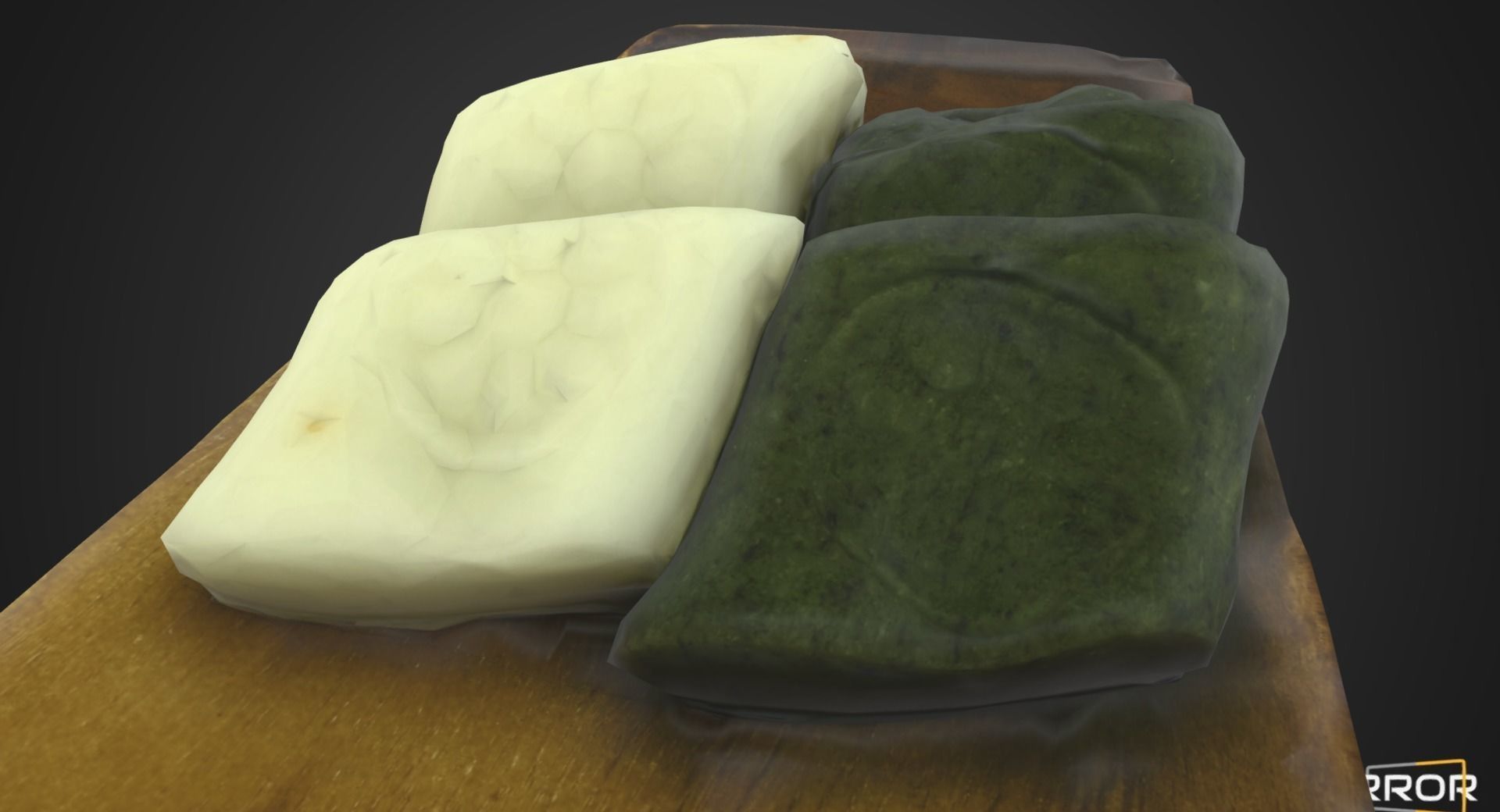 Game Ready Korean Rice Cake Jeol-Pyeon Low-poly 3D model_7