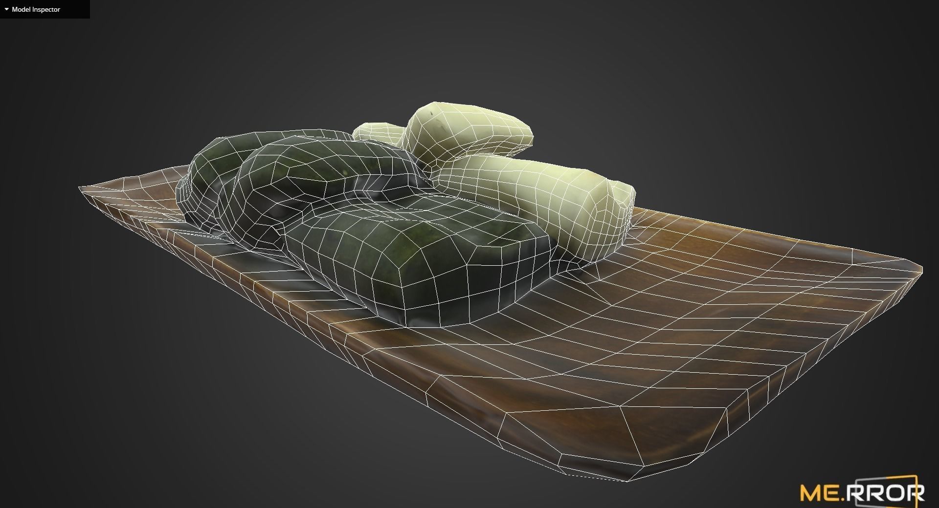 Game Ready Korean Rice Cake Jeol-Pyeon Low-poly 3D model_9