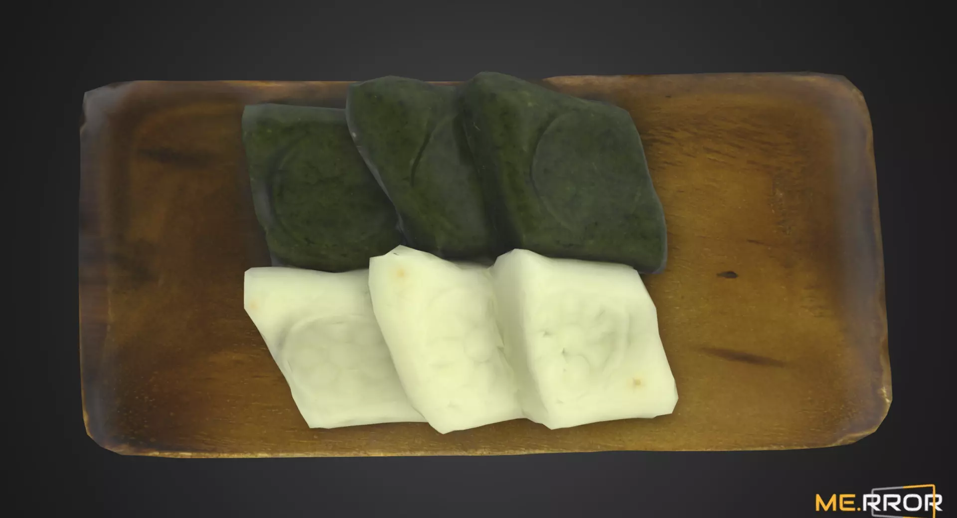 Game Ready Korean Rice Cake Jeol-Pyeon Low-poly 3D model_0