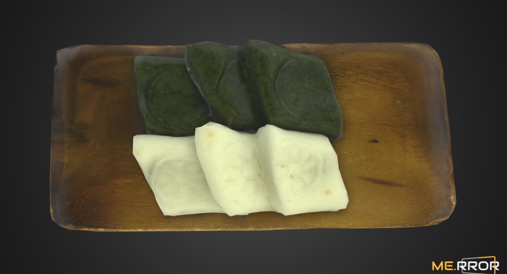 Game Ready Korean Rice Cake Jeol-Pyeon Low-poly 3D model_6