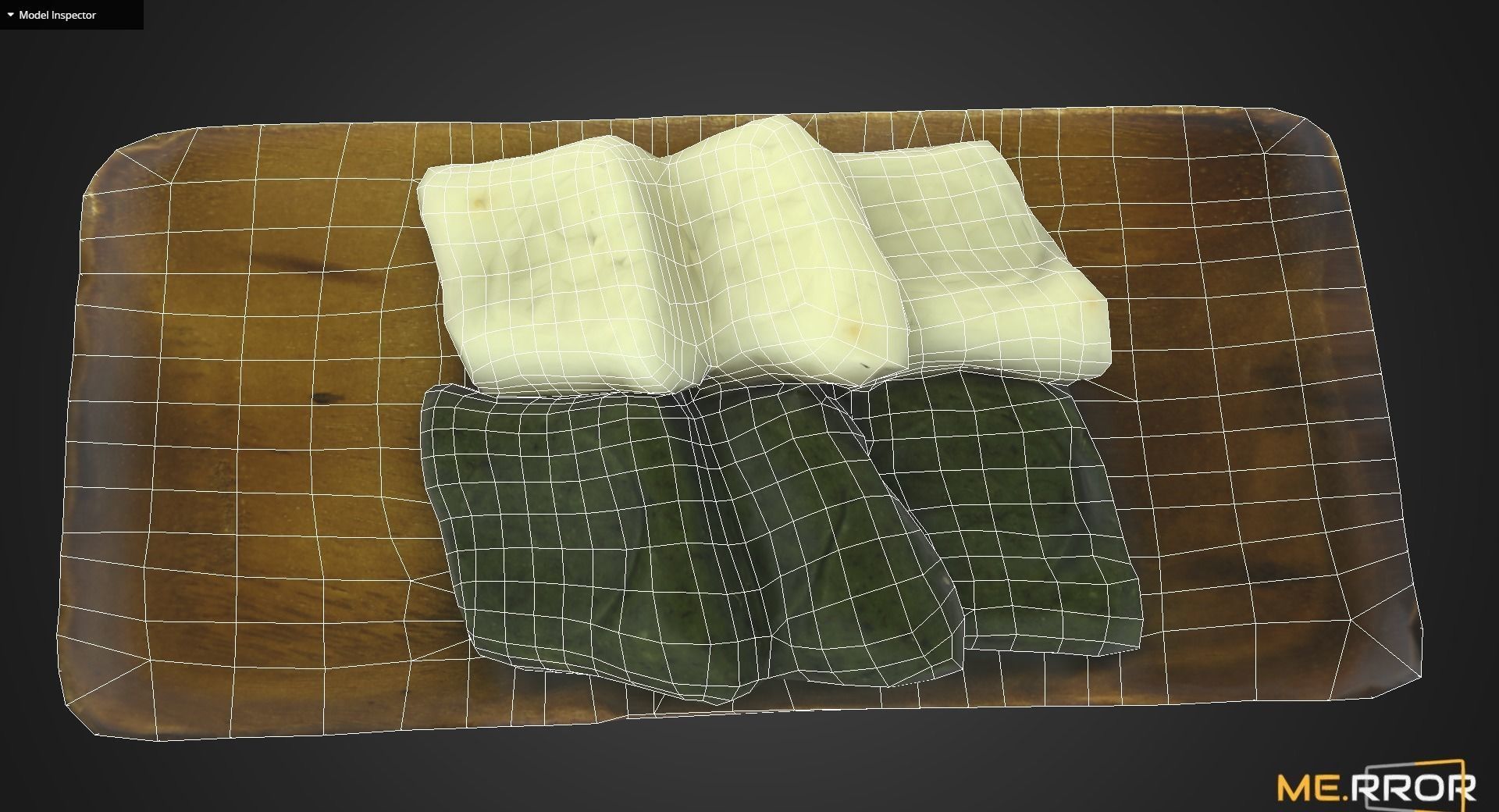 Game Ready Korean Rice Cake Jeol-Pyeon Low-poly 3D model_8