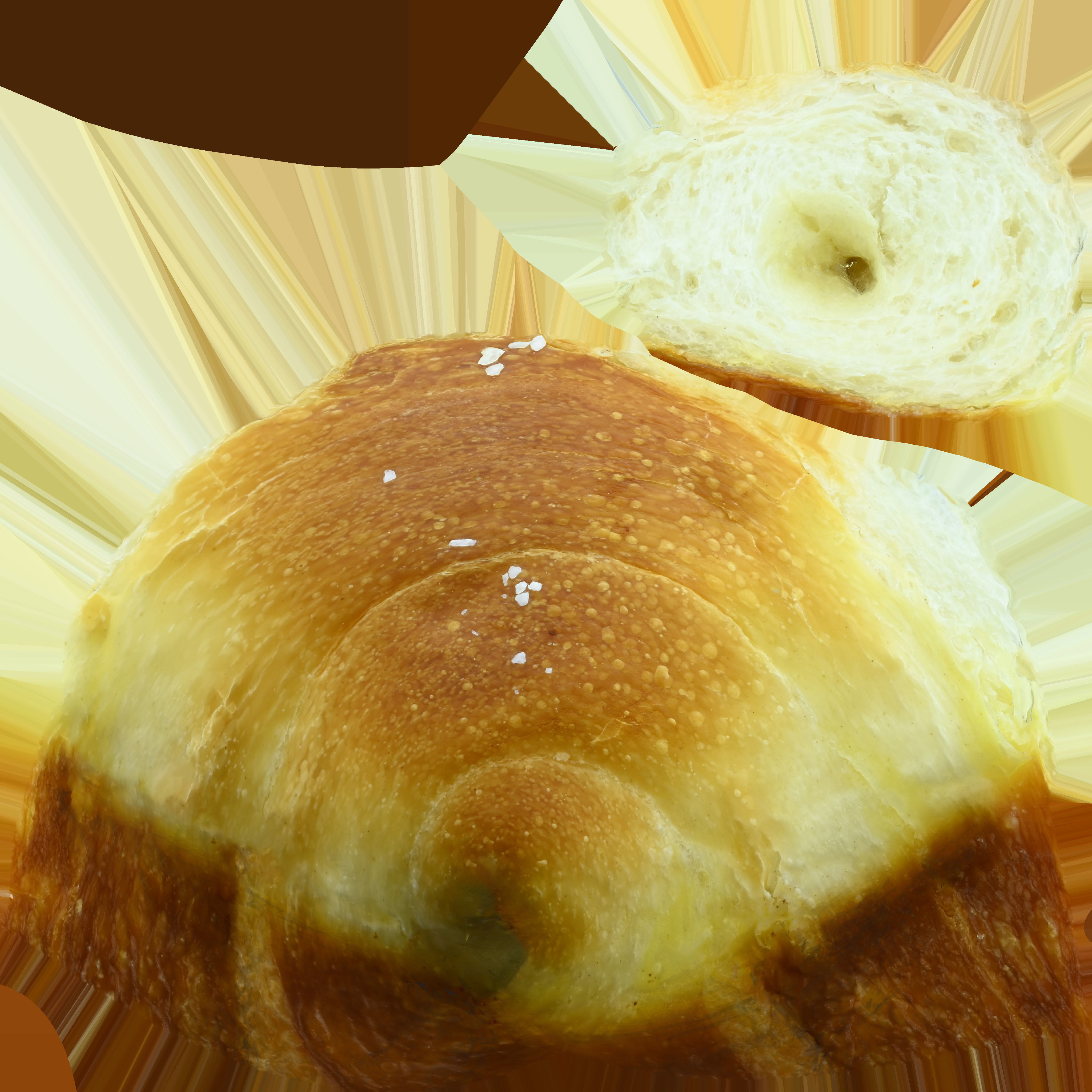 Game Ready Torn Salted Butter Roll Bread Low-poly 3D model_15