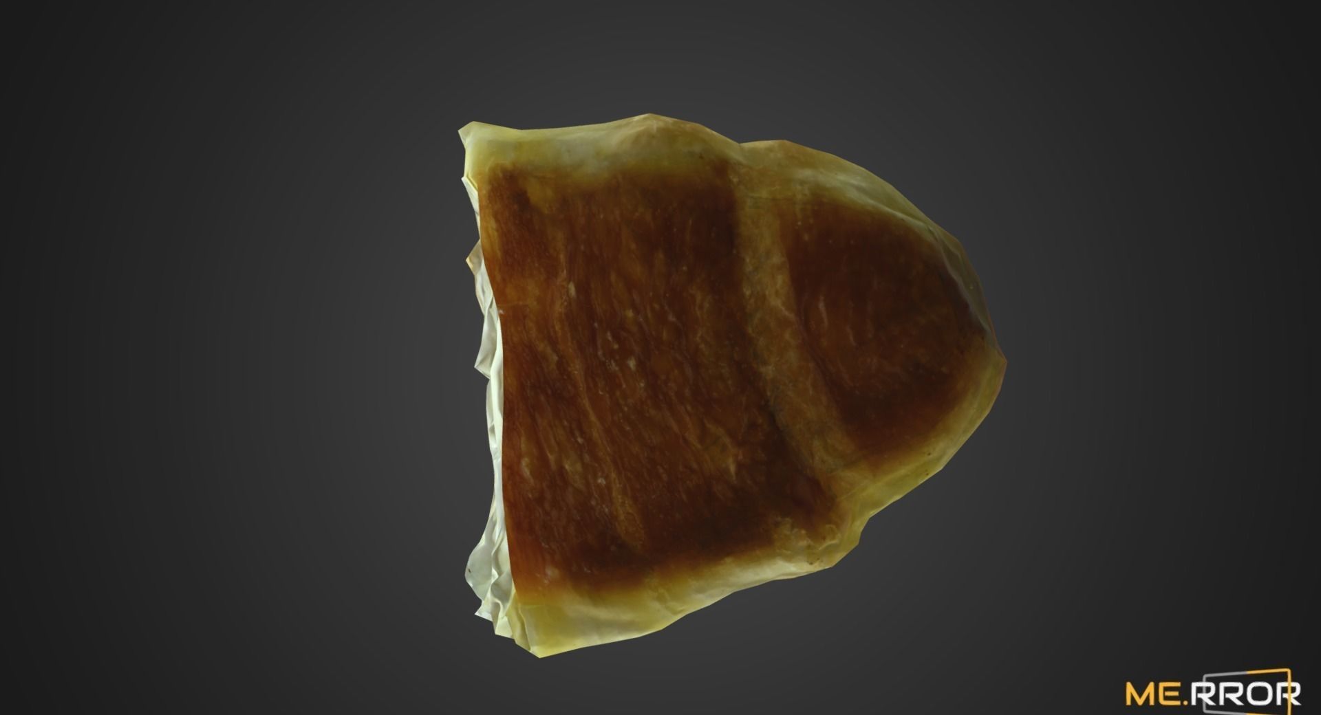 Game Ready Torn Salted Butter Roll Bread Low-poly 3D model_5