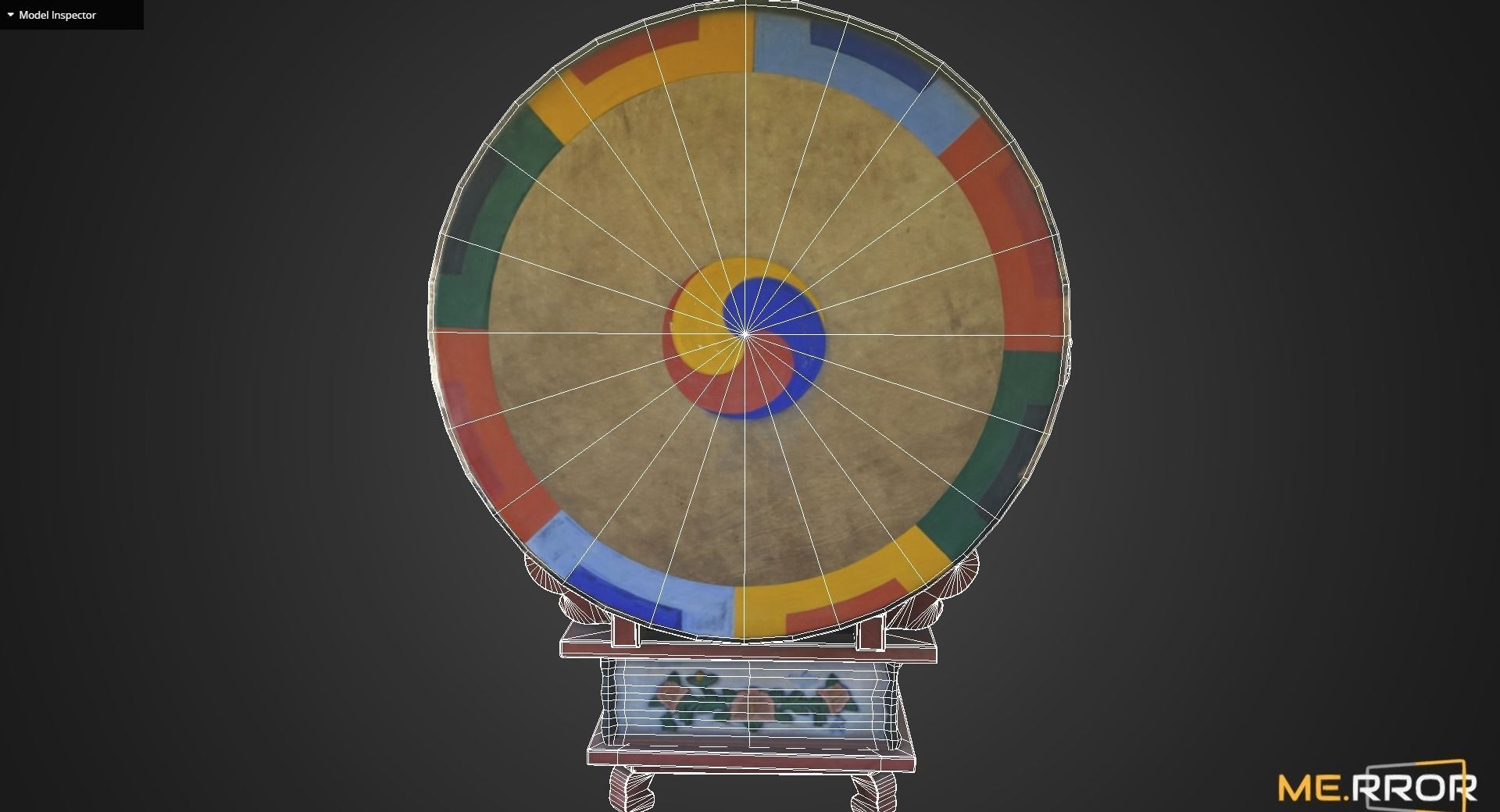 Game Ready Korean Traditional Drum called Buk Low-poly 3D model_9