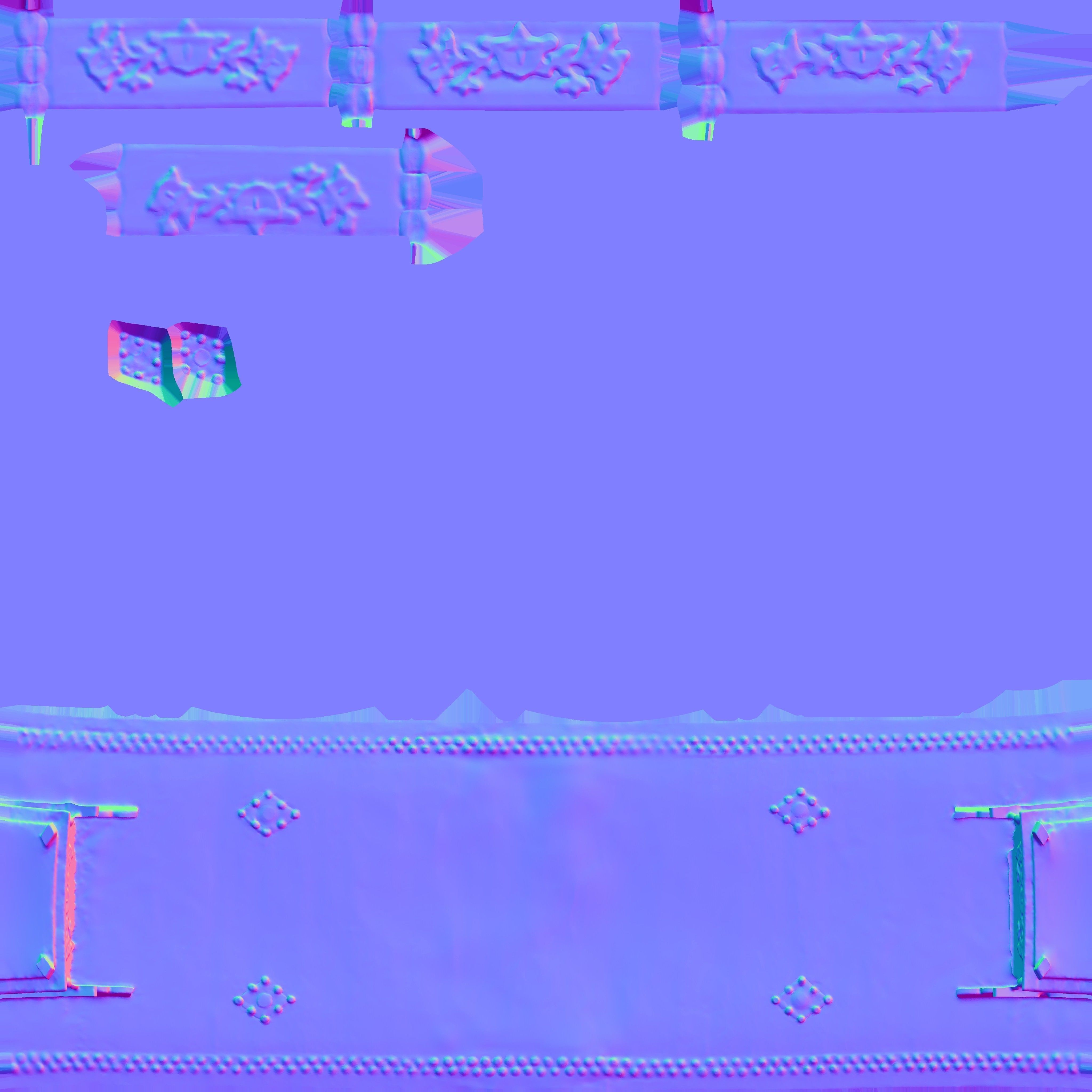 Game Ready Korean Traditional Drum called Buk Low-poly 3D model_17