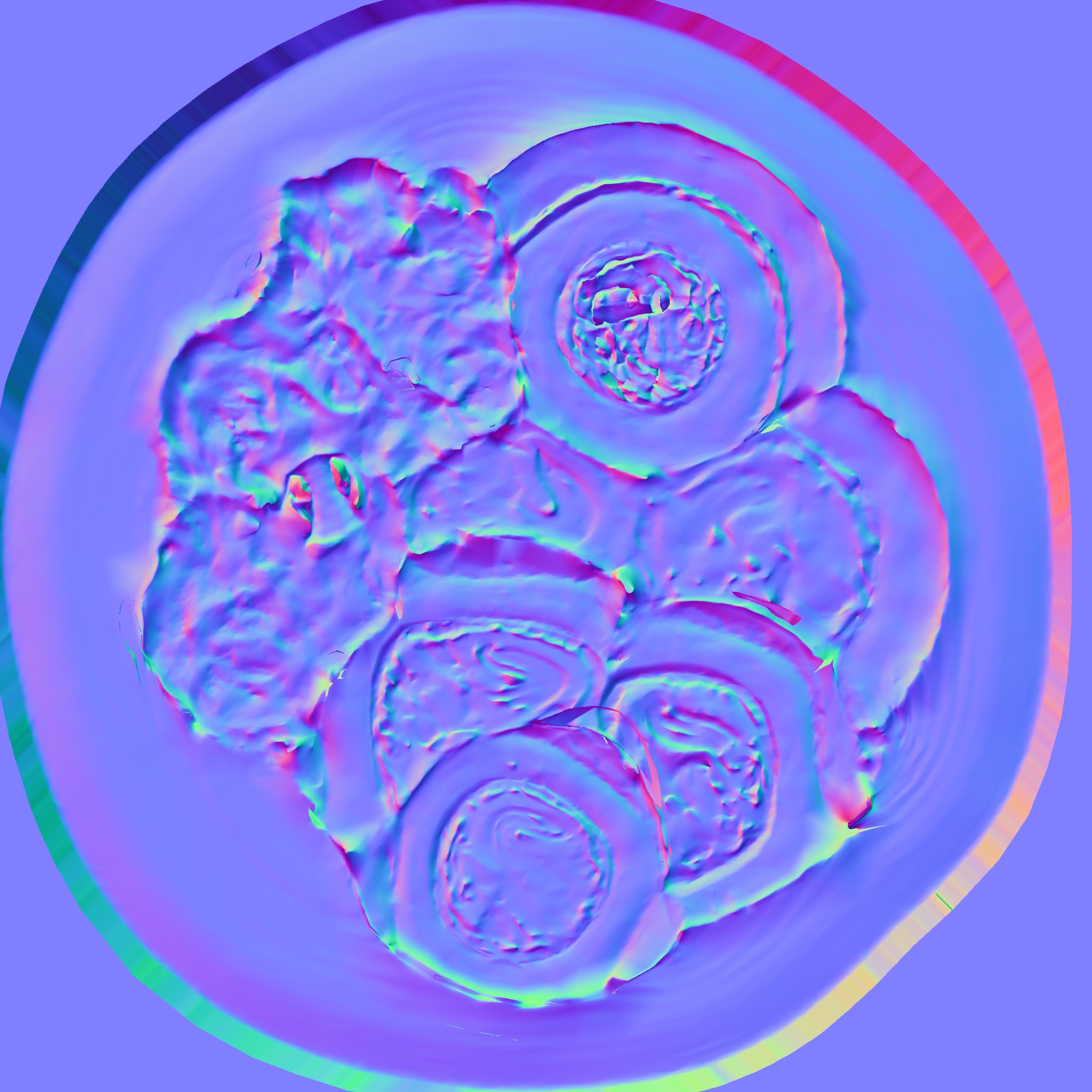 Game Ready Korean Dish Rice Roll Gimbab and Chicken Low-poly 3D model_14