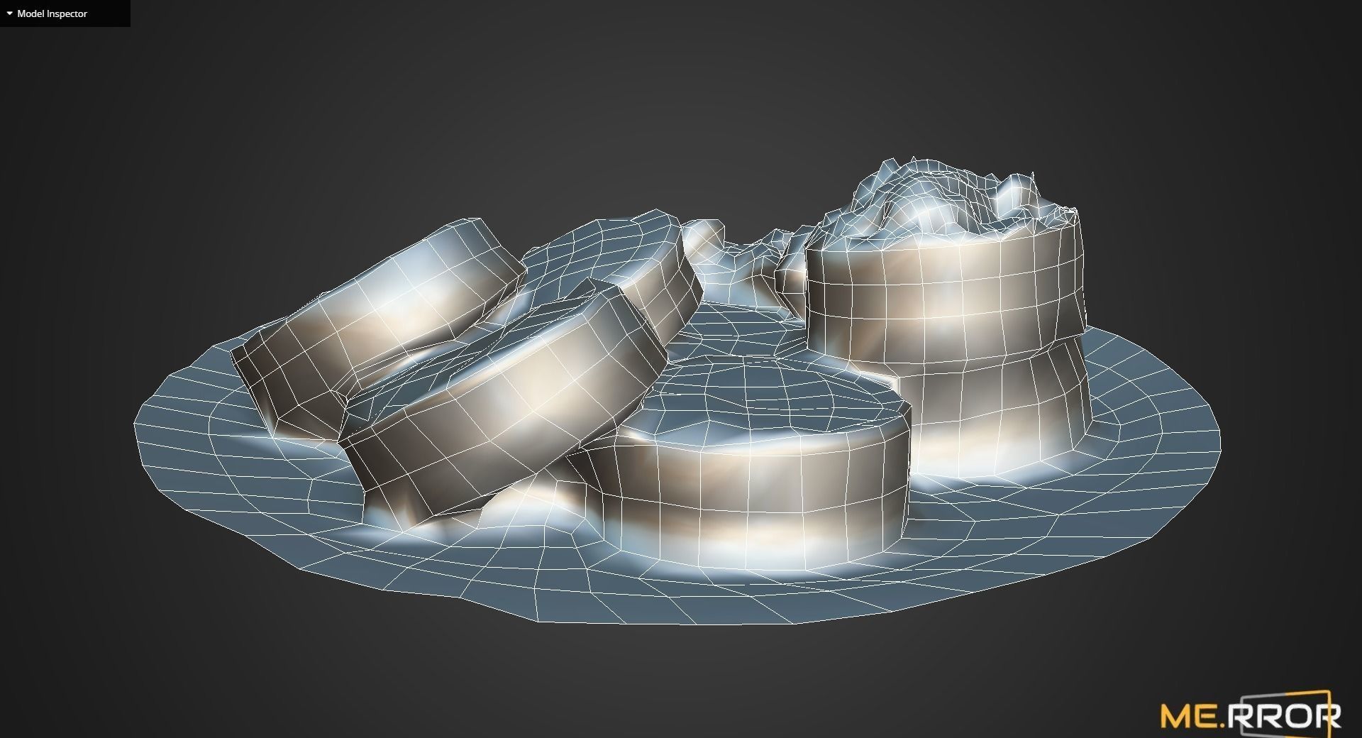 Game Ready Korean Dish Rice Roll Gimbab and Chicken Low-poly 3D model_12