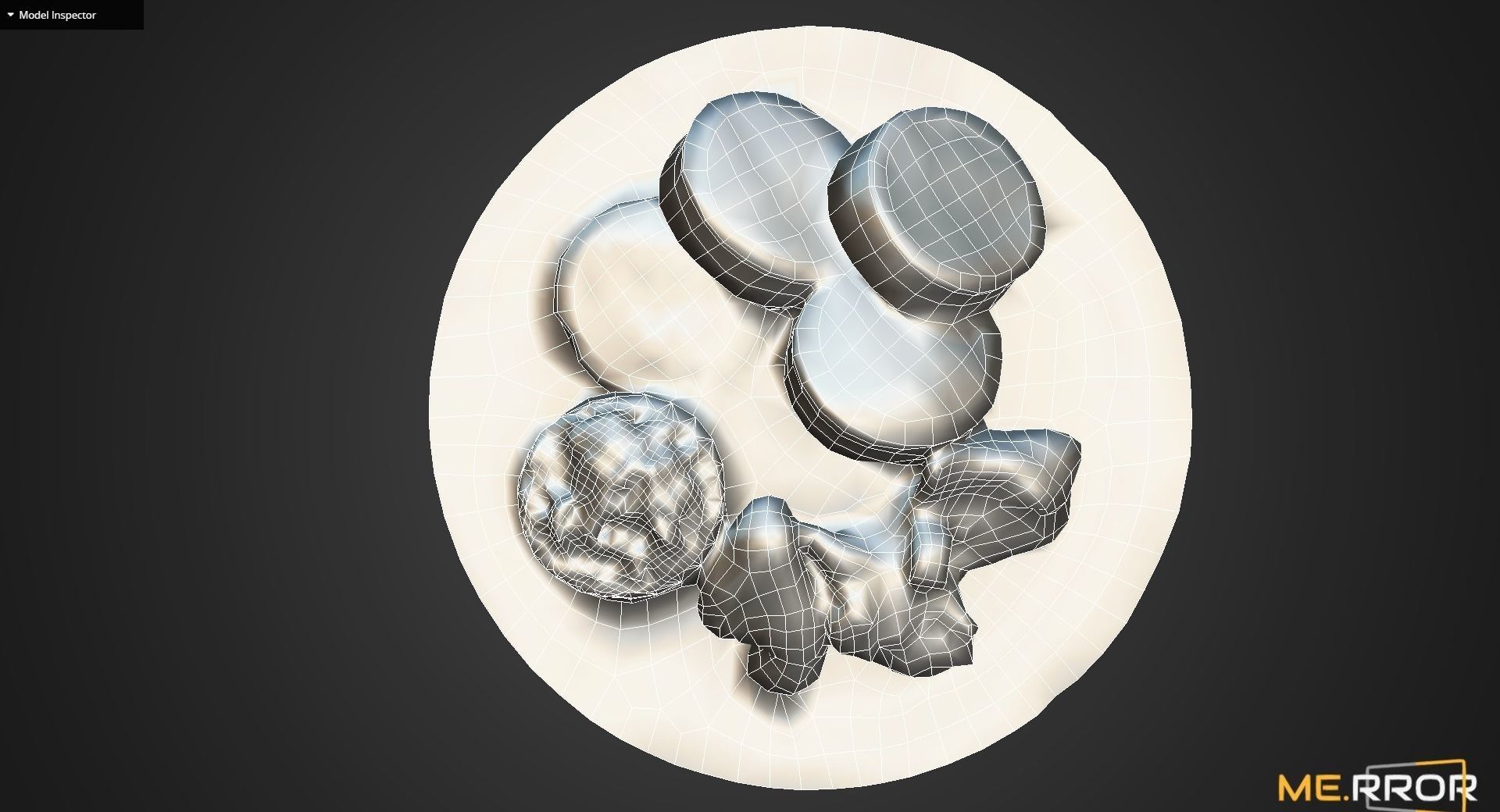 Game Ready Korean Dish Rice Roll Gimbab and Chicken Low-poly 3D model_10