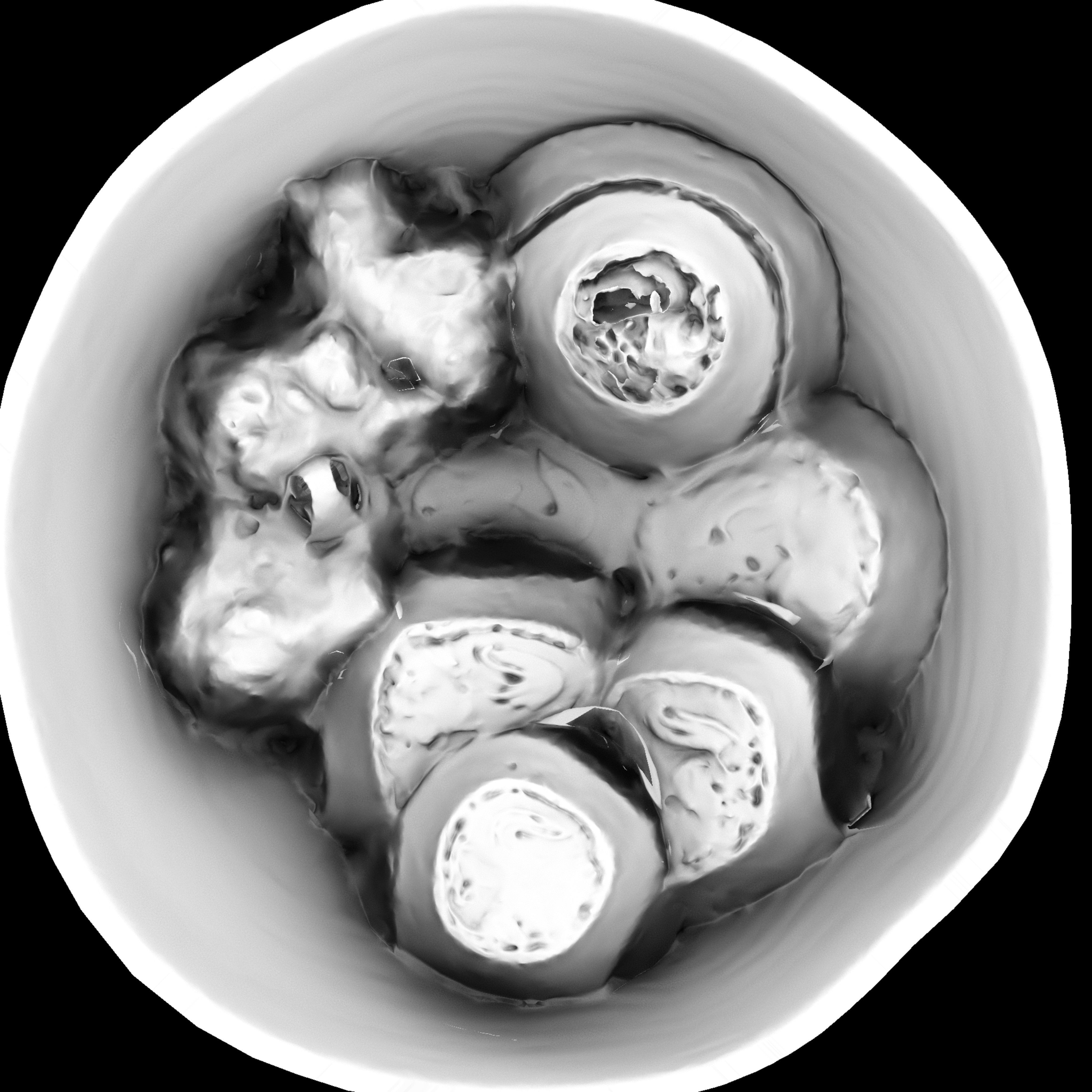 Game Ready Korean Dish Rice Roll Gimbab and Chicken Low-poly 3D model_16