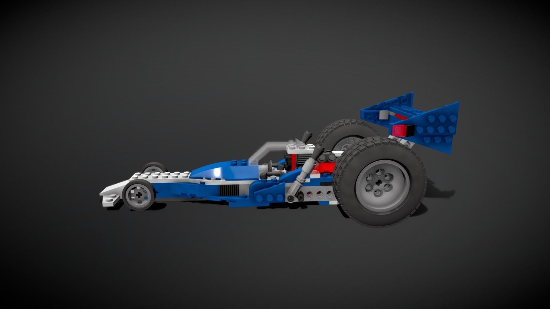Lego Race Rider Car 3D model_5