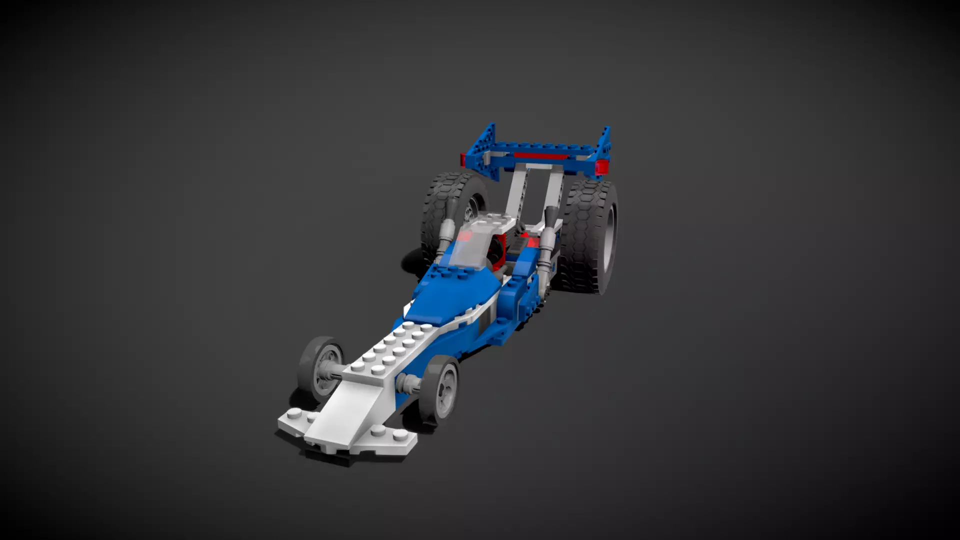 Lego Race Rider Car 3D model_0