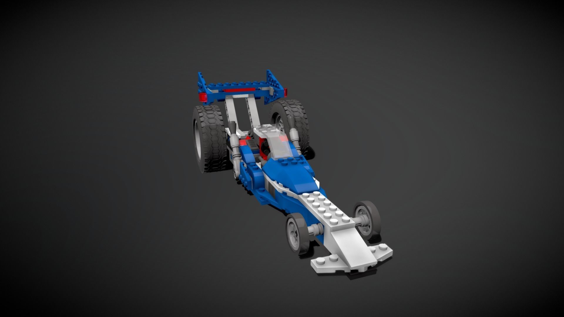 Lego Race Rider Car 3D model_1