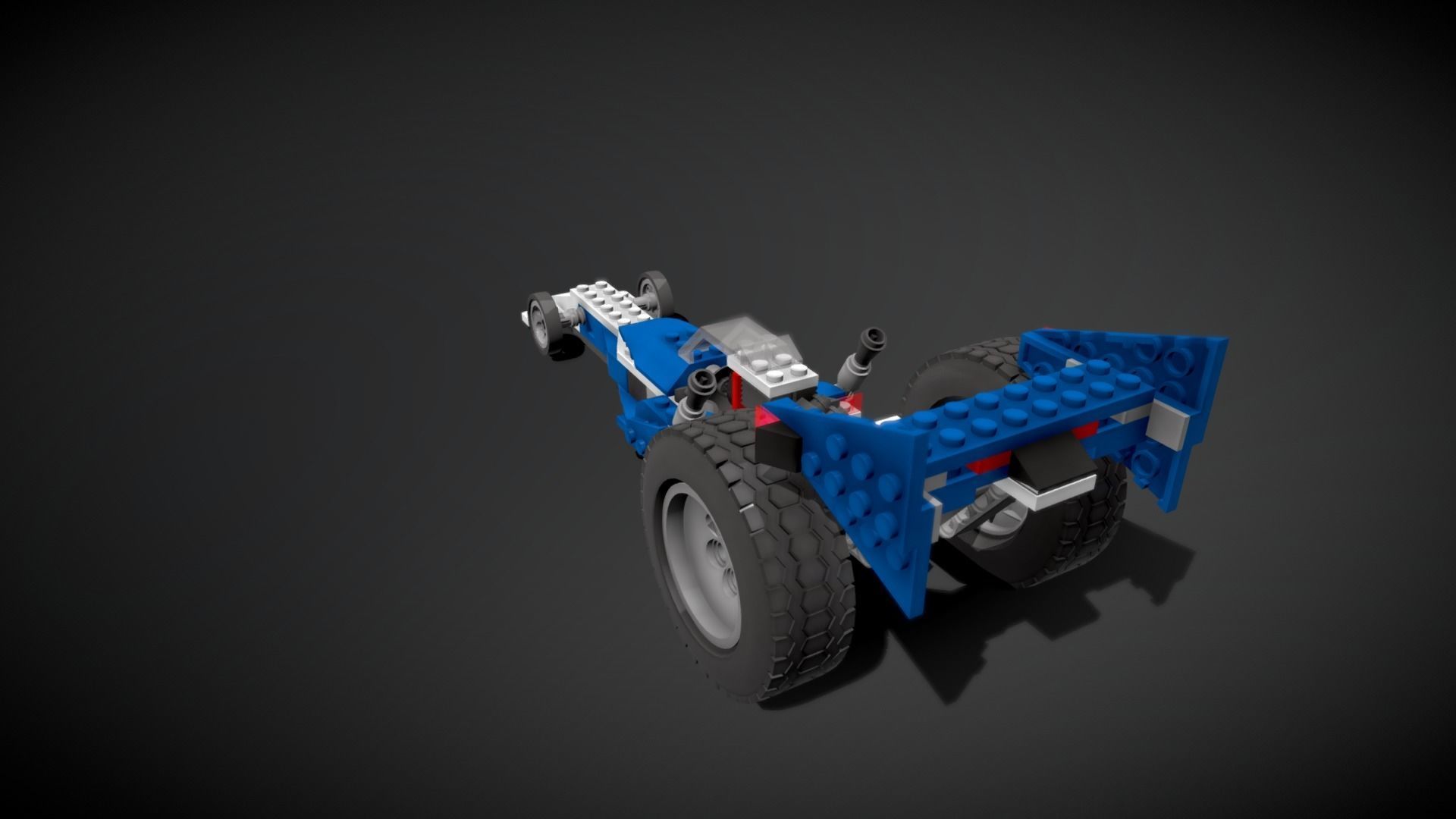 Lego Race Rider Car 3D model_8