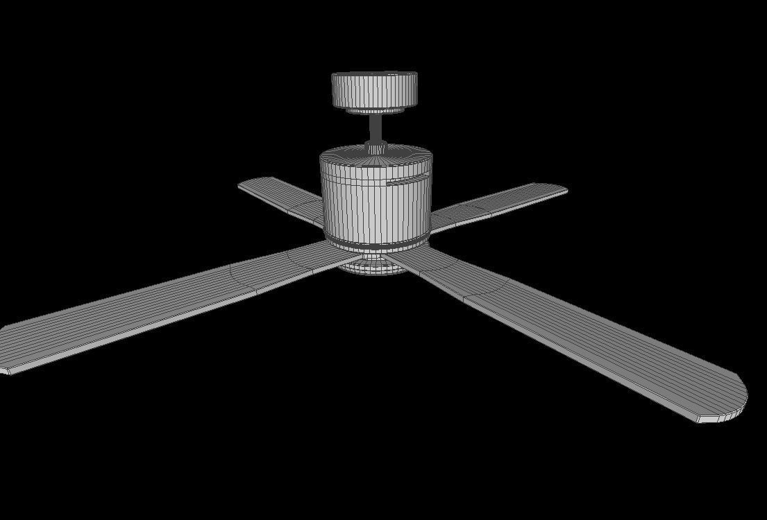 Ceiling Fan - Modern Design Low-poly 3D model_13