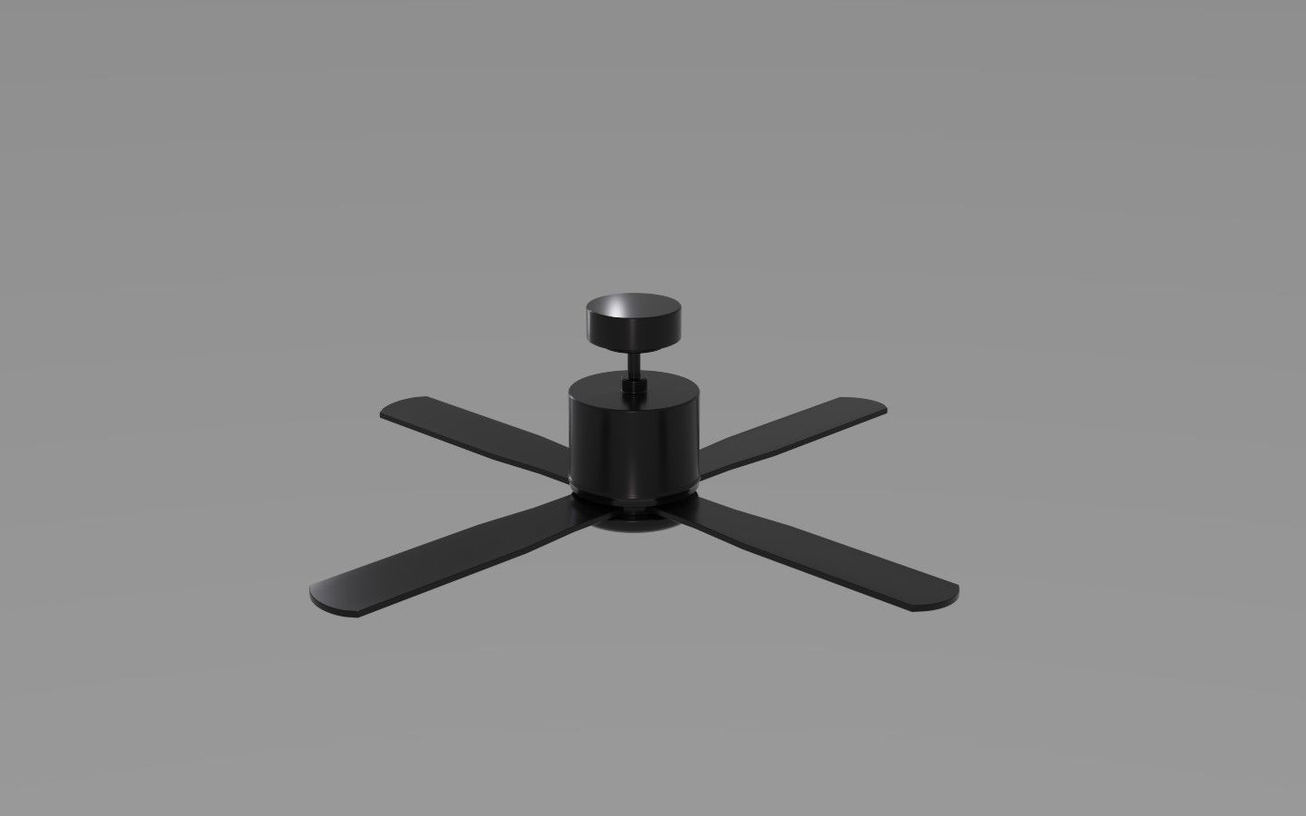Ceiling Fan - Modern Design Low-poly 3D model_7