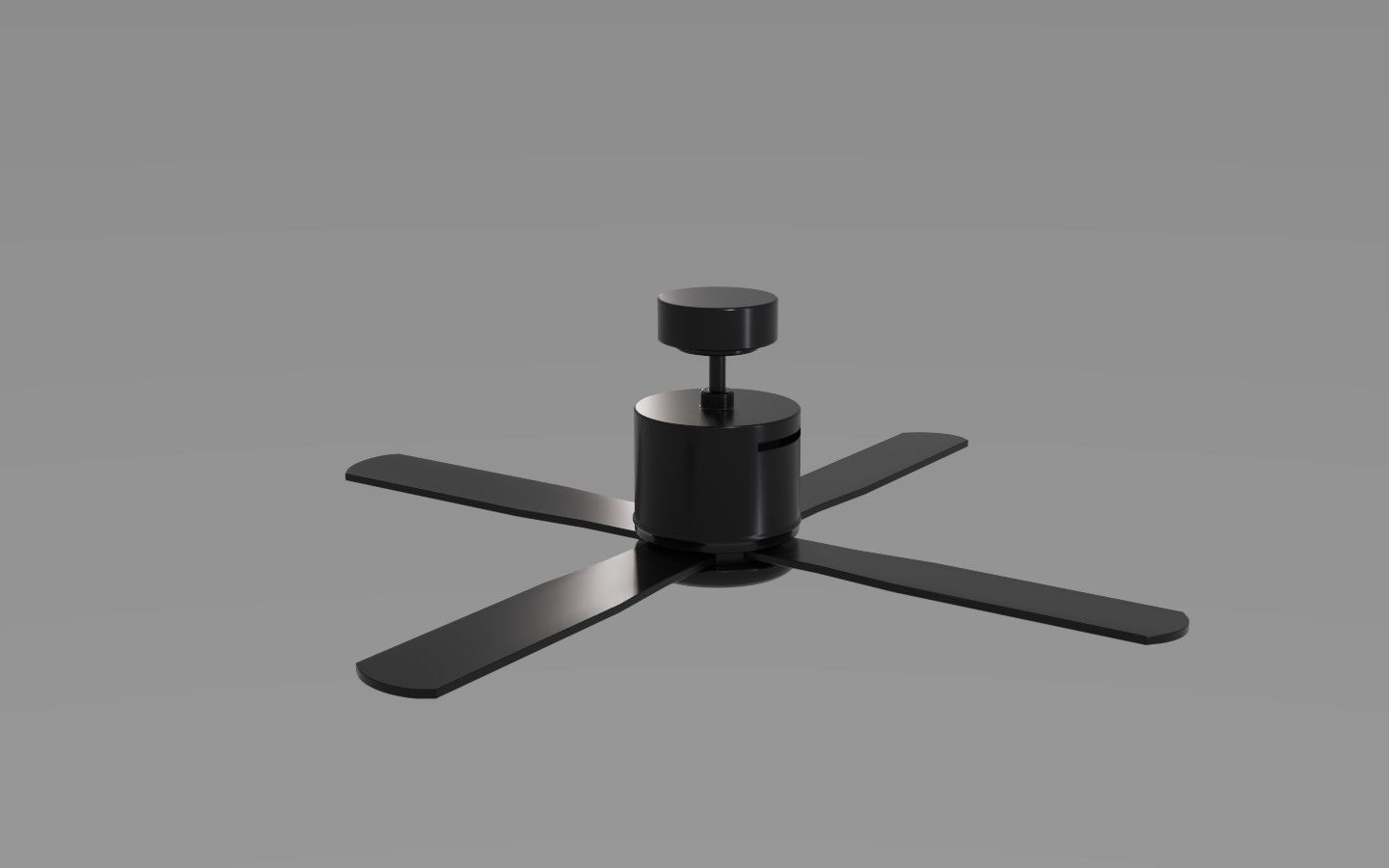 Ceiling Fan - Modern Design Low-poly 3D model_6
