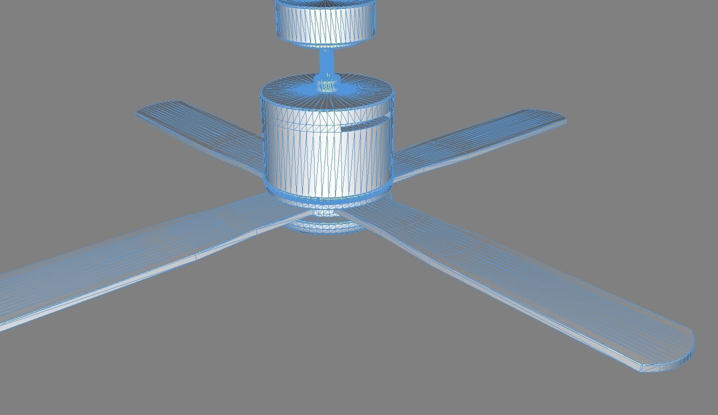 Ceiling Fan - Modern Design Low-poly 3D model_14