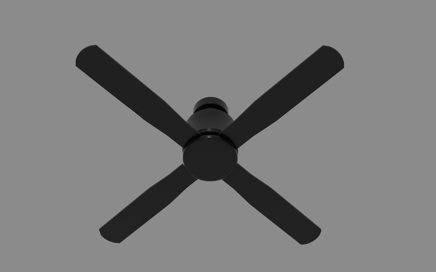 Ceiling Fan - Modern Design Low-poly 3D model_5
