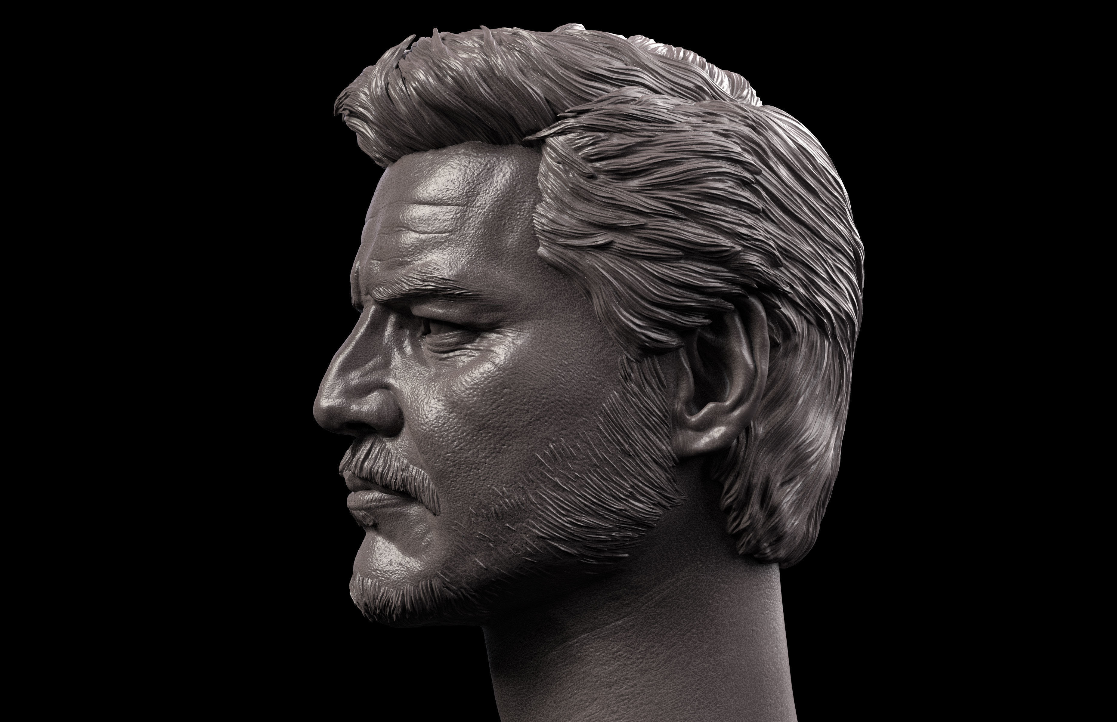 Joel- Pedro Pascal Head 3D print model_1