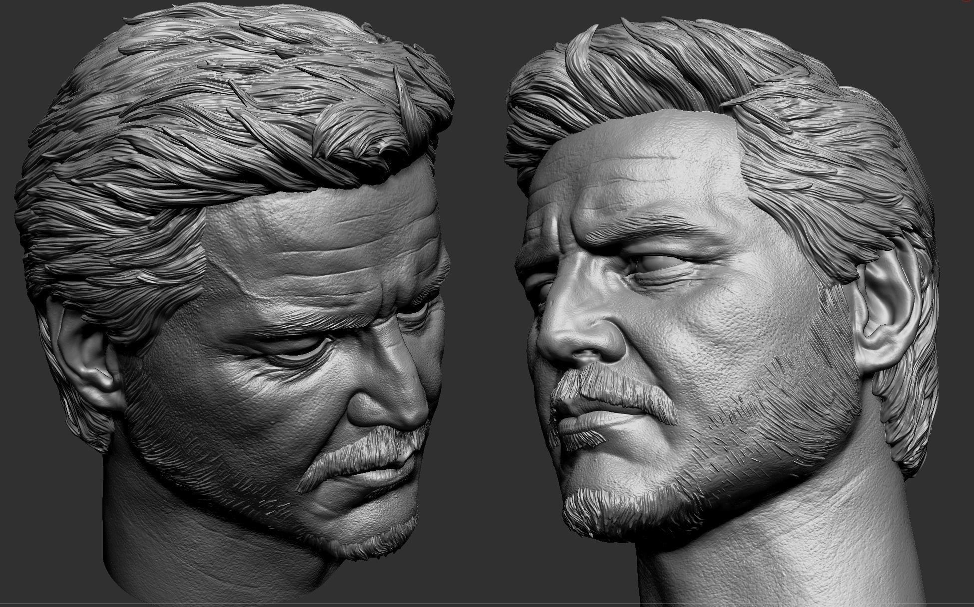 Joel- Pedro Pascal Head 3D print model_10